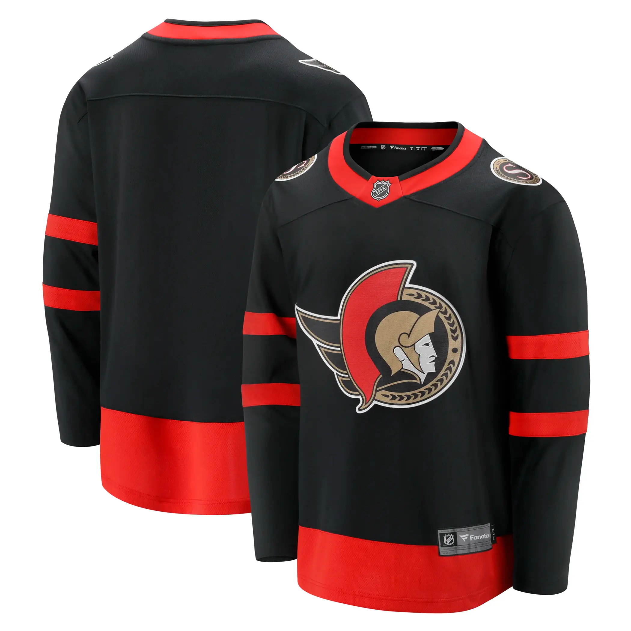 Ottawa Senators NHL Eishockey Fanatics Breakaway Trikot Home Schwarz