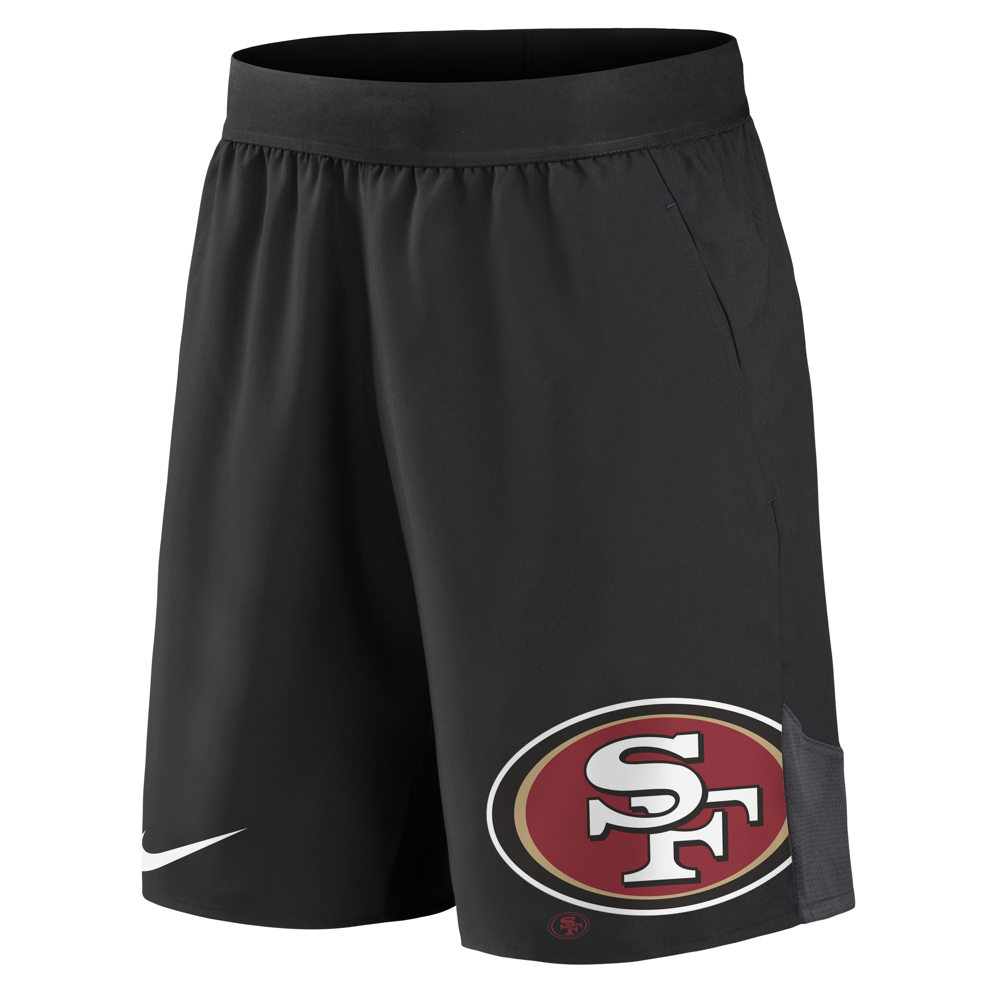 San Francisco 49ers NFL Nike Logo Dri-FIT Performance Shorts Schwarz