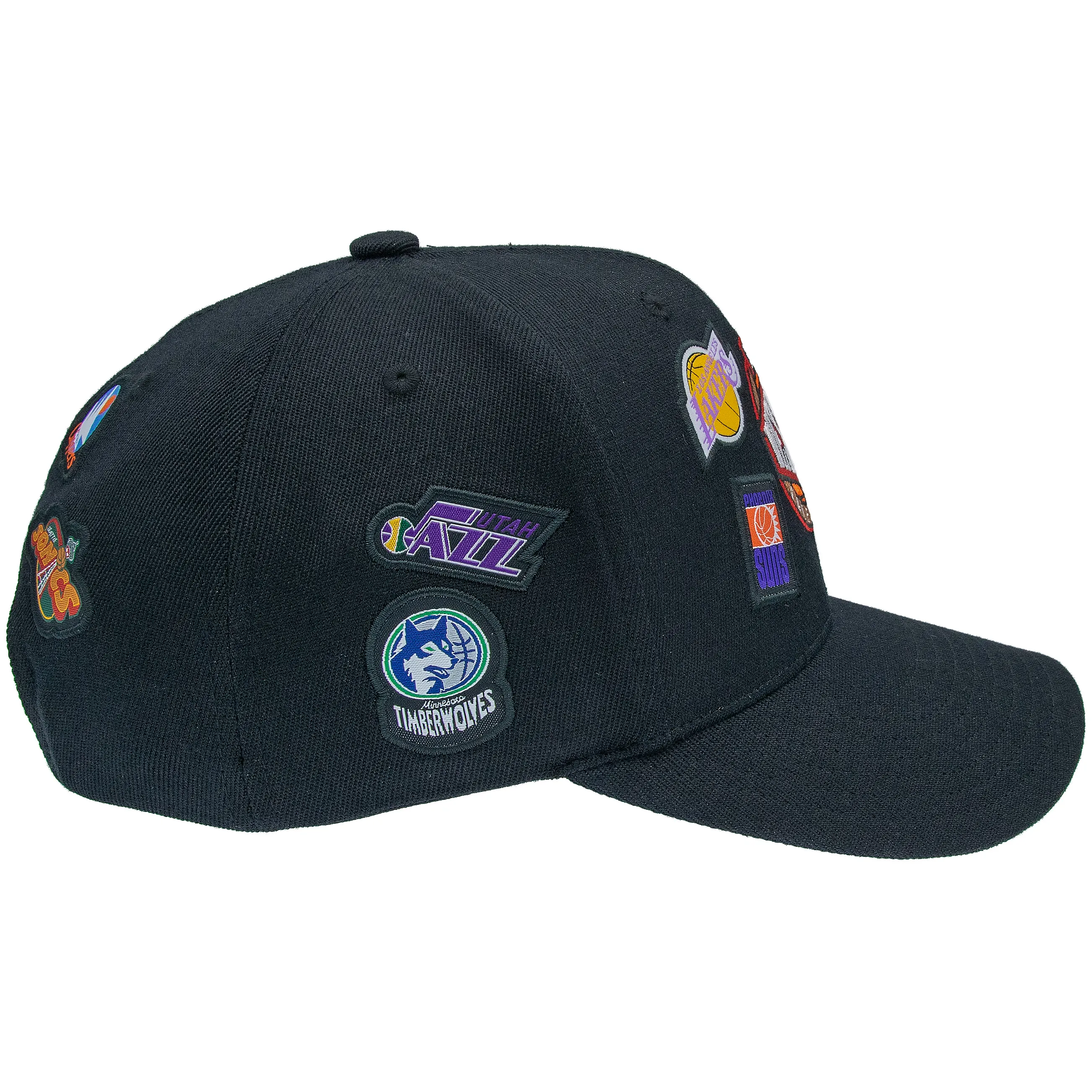 Western Conference NBA Mitchell & Ness Team Logo Patch Snapback Schwarz