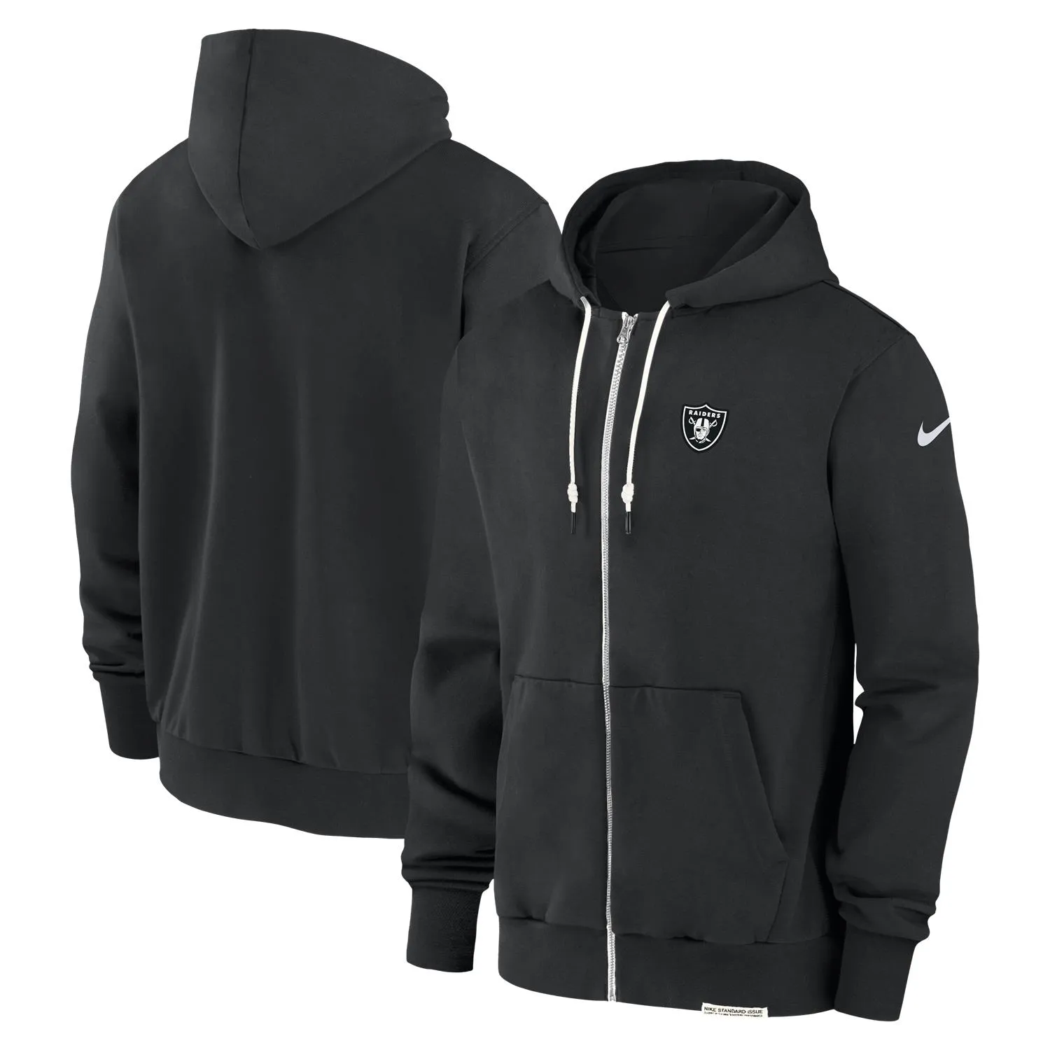 Las Vegas Raiders NFL Nike Sideline 2023 Player Full-Zip Hoodie Schwarz