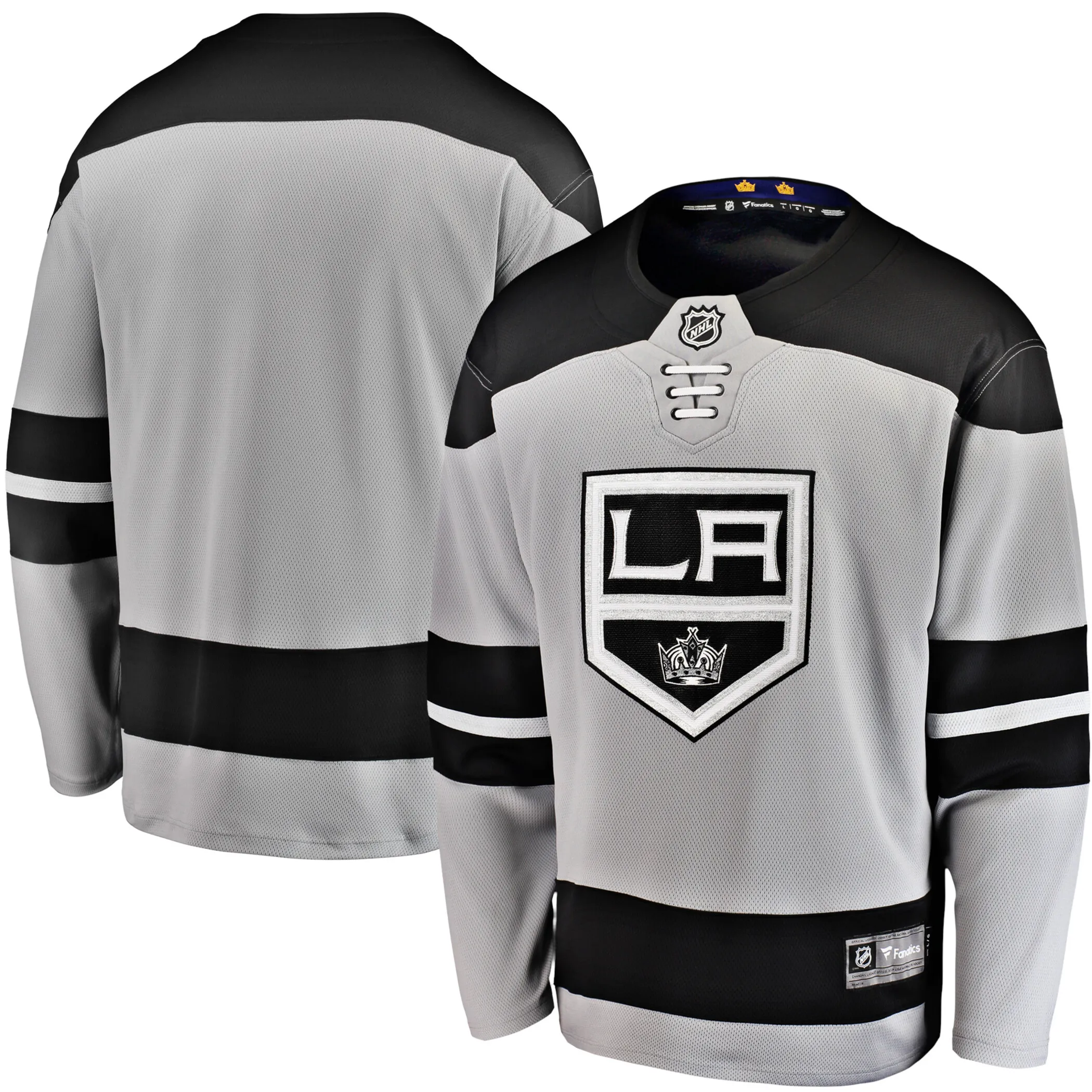 Los Angeles Kings NHL Eishockey Fanatics Breakaway Trikot Alternate Grau