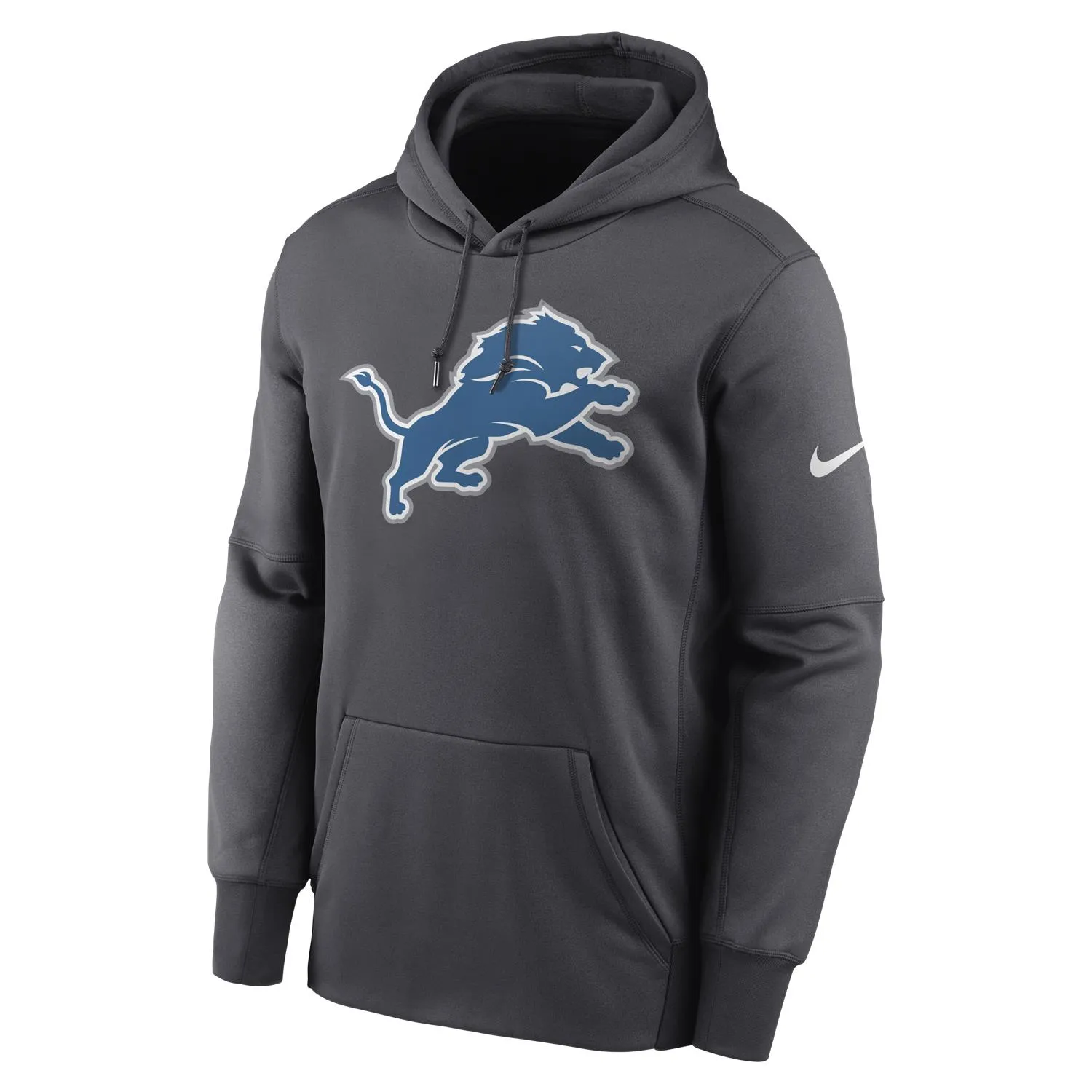 Detroit Lions NFL Nike Prime Logo Therma Hoodie Grau