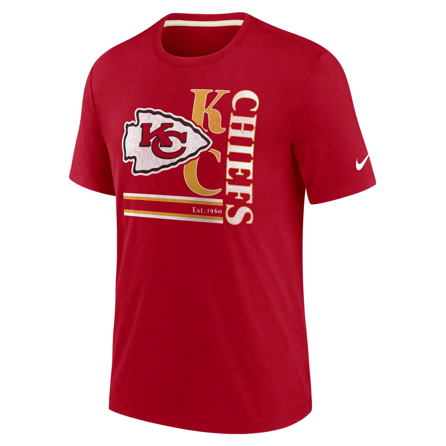 Kansas City Chiefs NFL Nike Tri-Blend Logo T-Shirt Rot