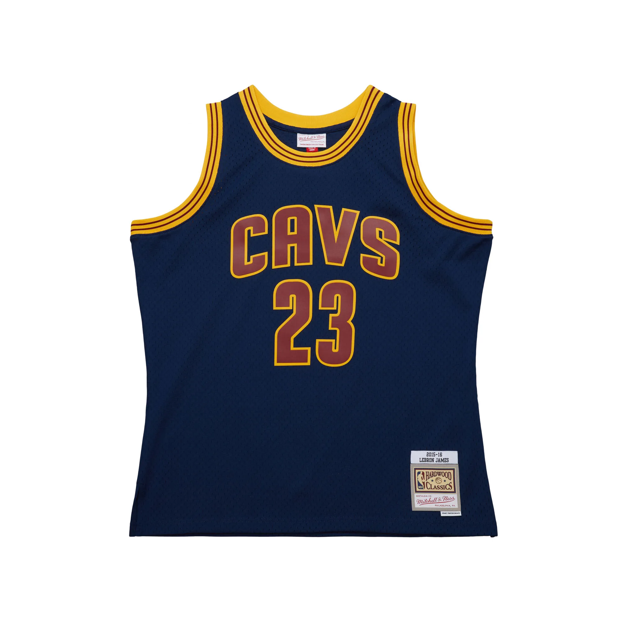 Lebron James #23 Cleveland Cavaliers 15-16 NBA Mitchell & Ness Swingman Trikot Blau