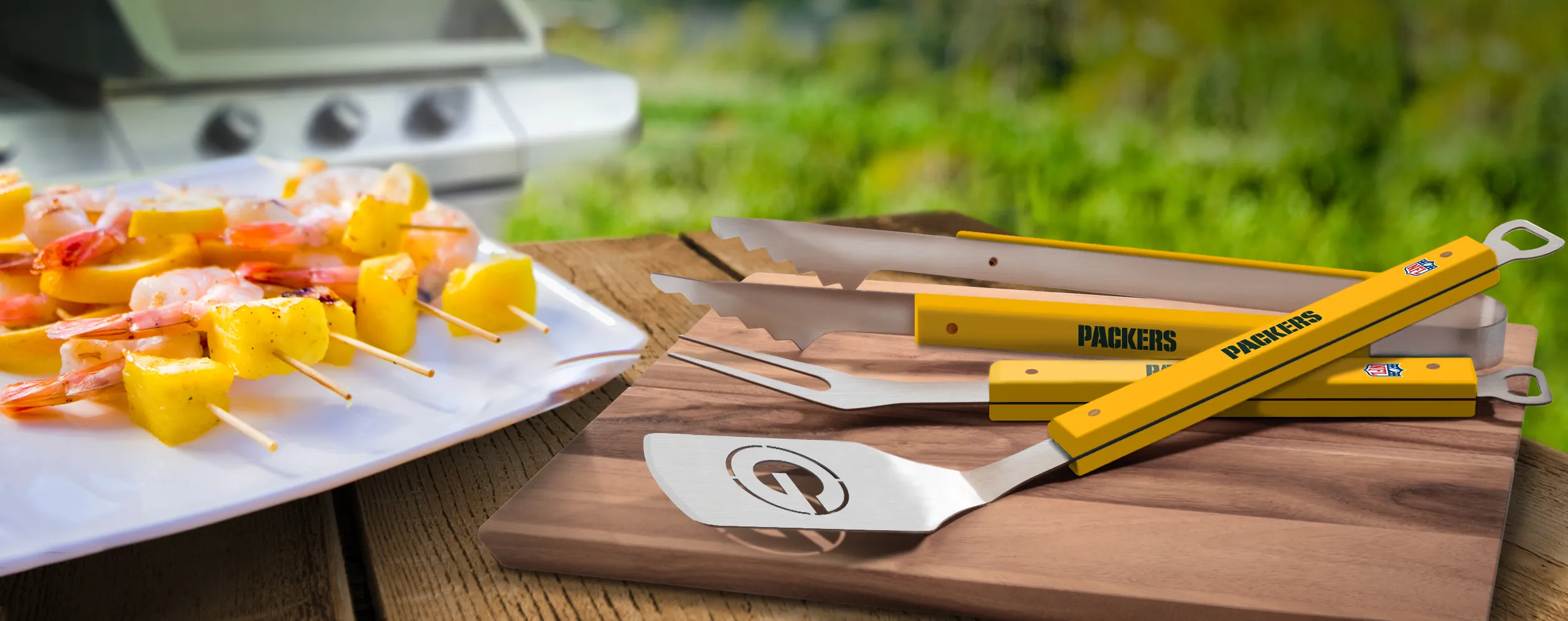Green Bay Packers NFL YouTheFan! Spirit Grillbesteck-Set (3-Teilig)