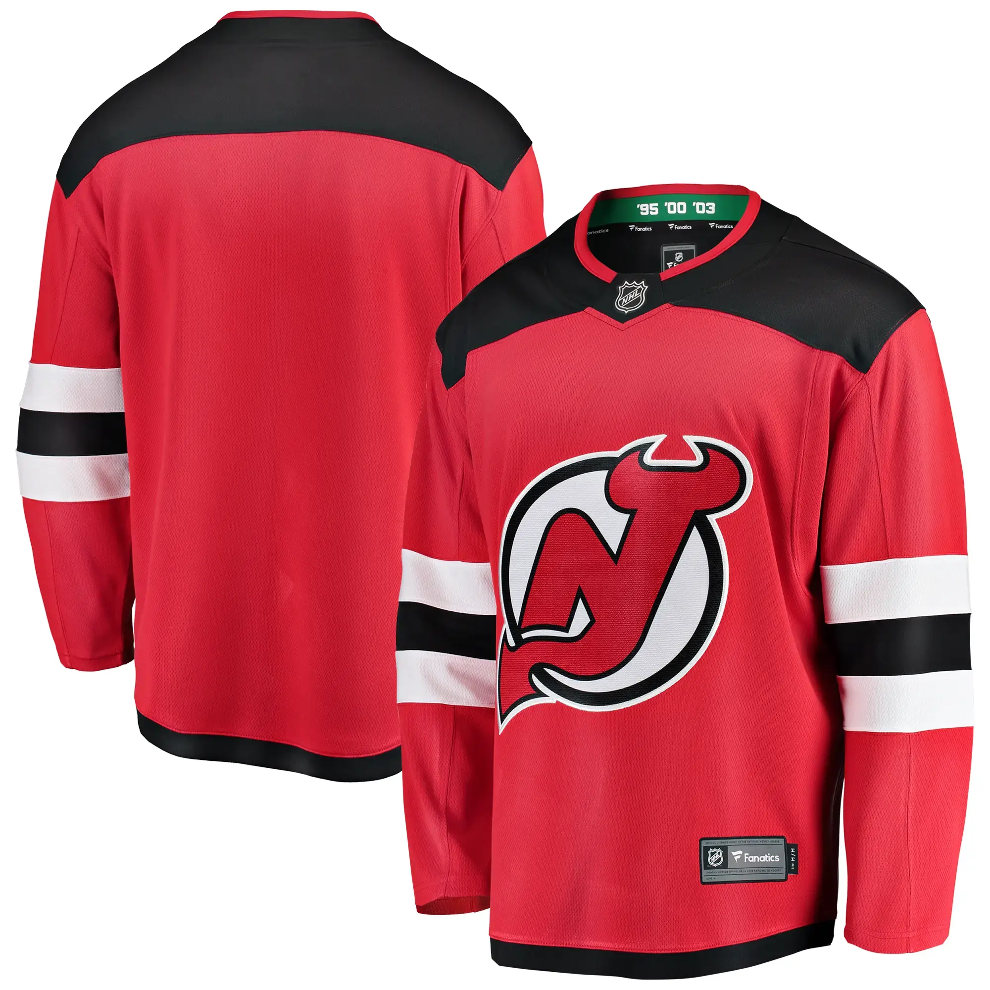 New Jersey Devils NHL Eishockey Fanatics Breakaway Trikot Home Rot