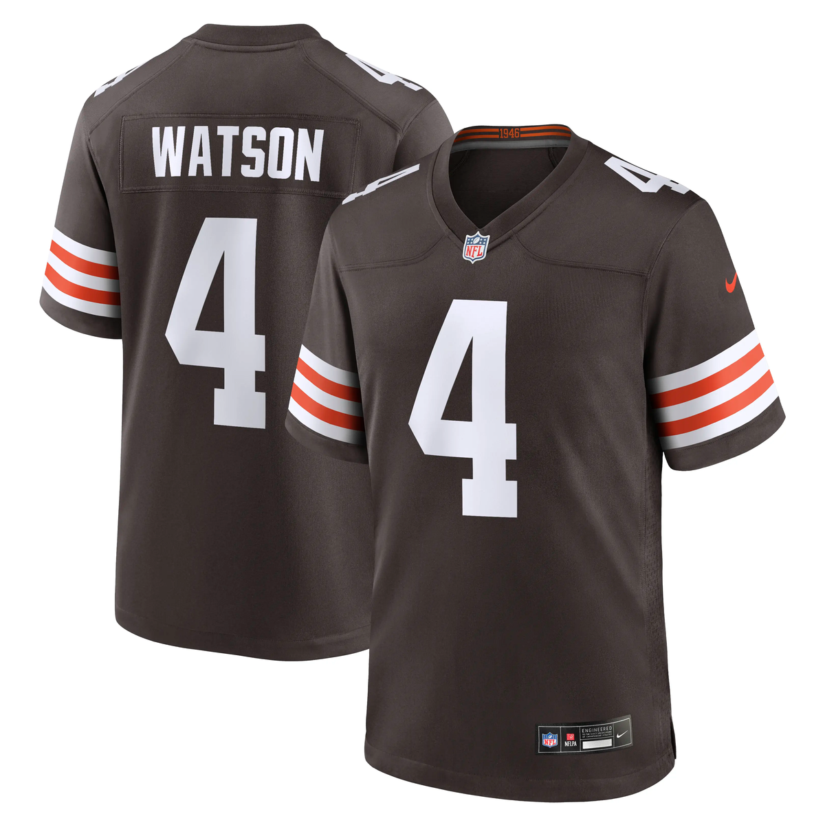 Deshaun Watson #4 Cleveland Browns NFL Football Nike Game Trikot Braun