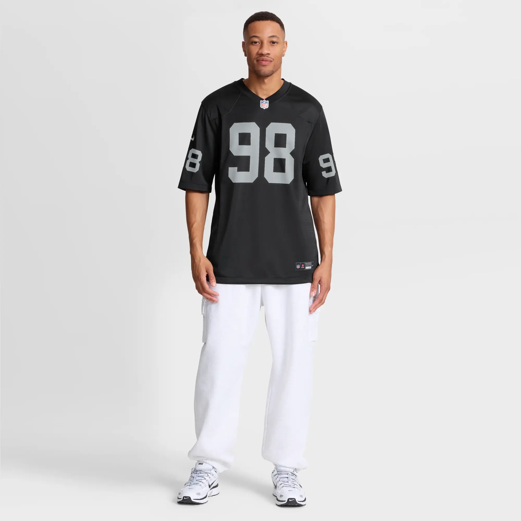 Maxx Crosby #98 Las Vegas Raiders NFL Football Nike Home Game Trikot Schwarz