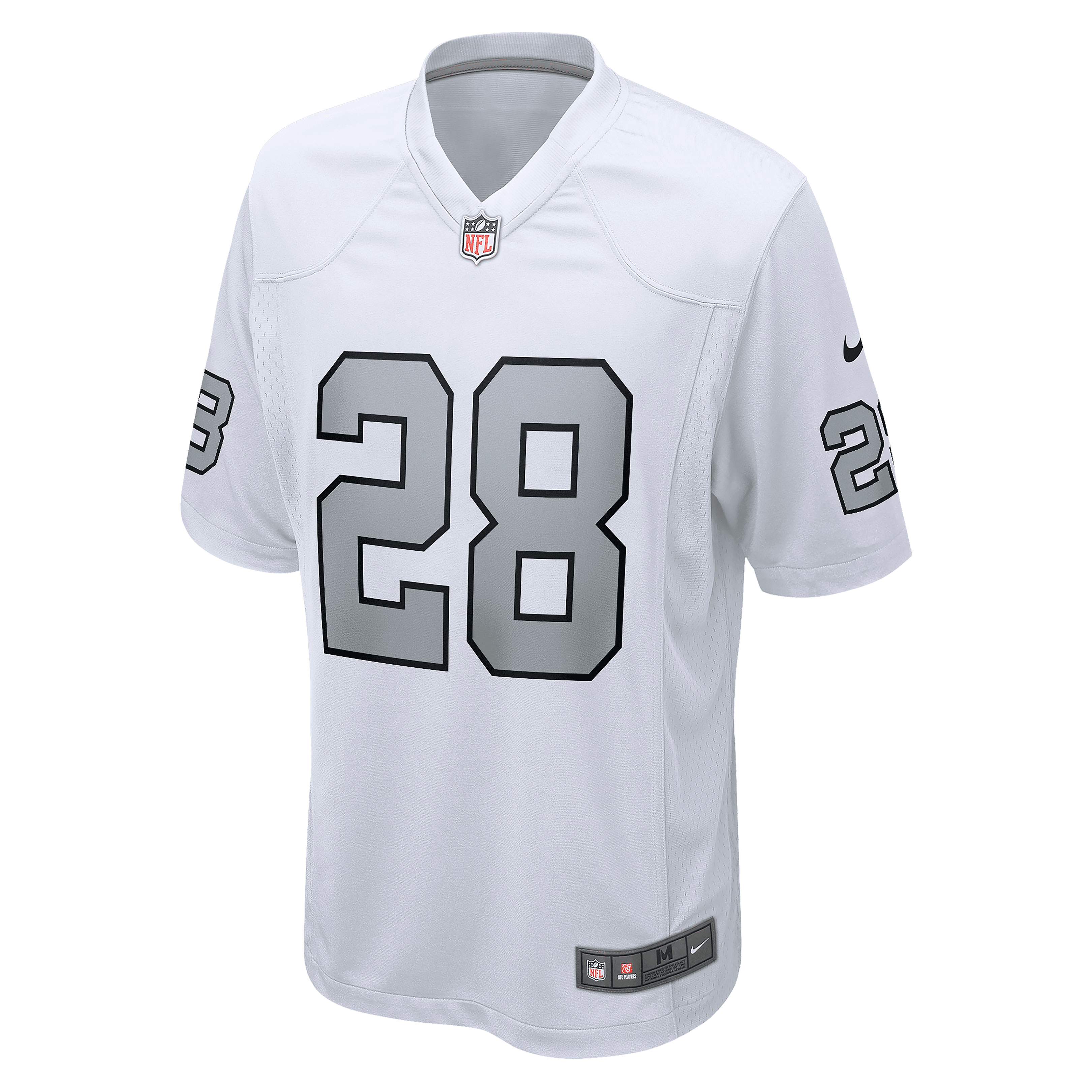Josh Jacobs #28 Las Vegas Raiders NFL Football Nike Game Trikot Alternate Weiß