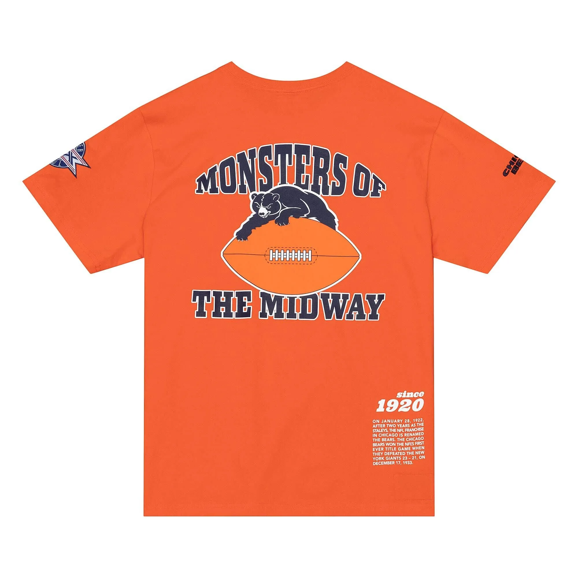 Chicago Bears NFL Mitchell & Ness Team Origins T-Shirt Orange