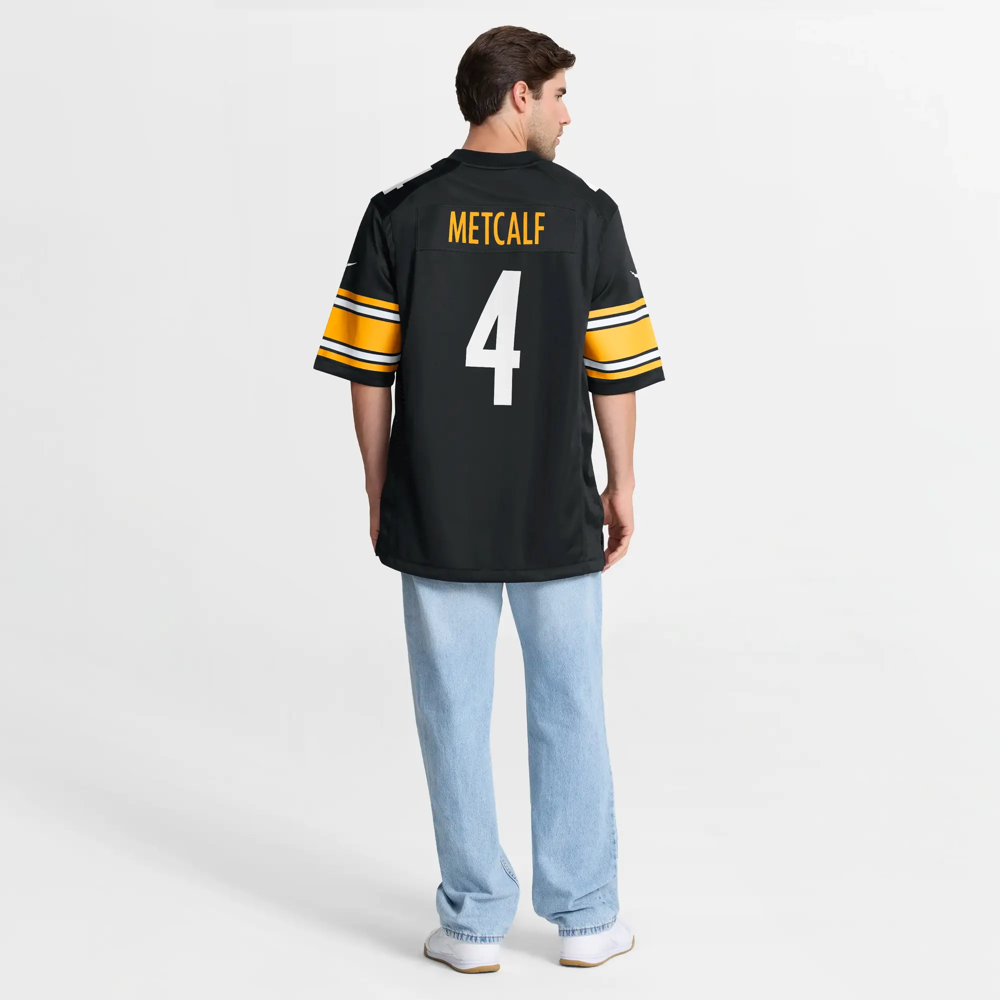D. K. Metcalf #4 Pittsburgh Steelers NFL Football Nike Home Game Trikot Schwarz