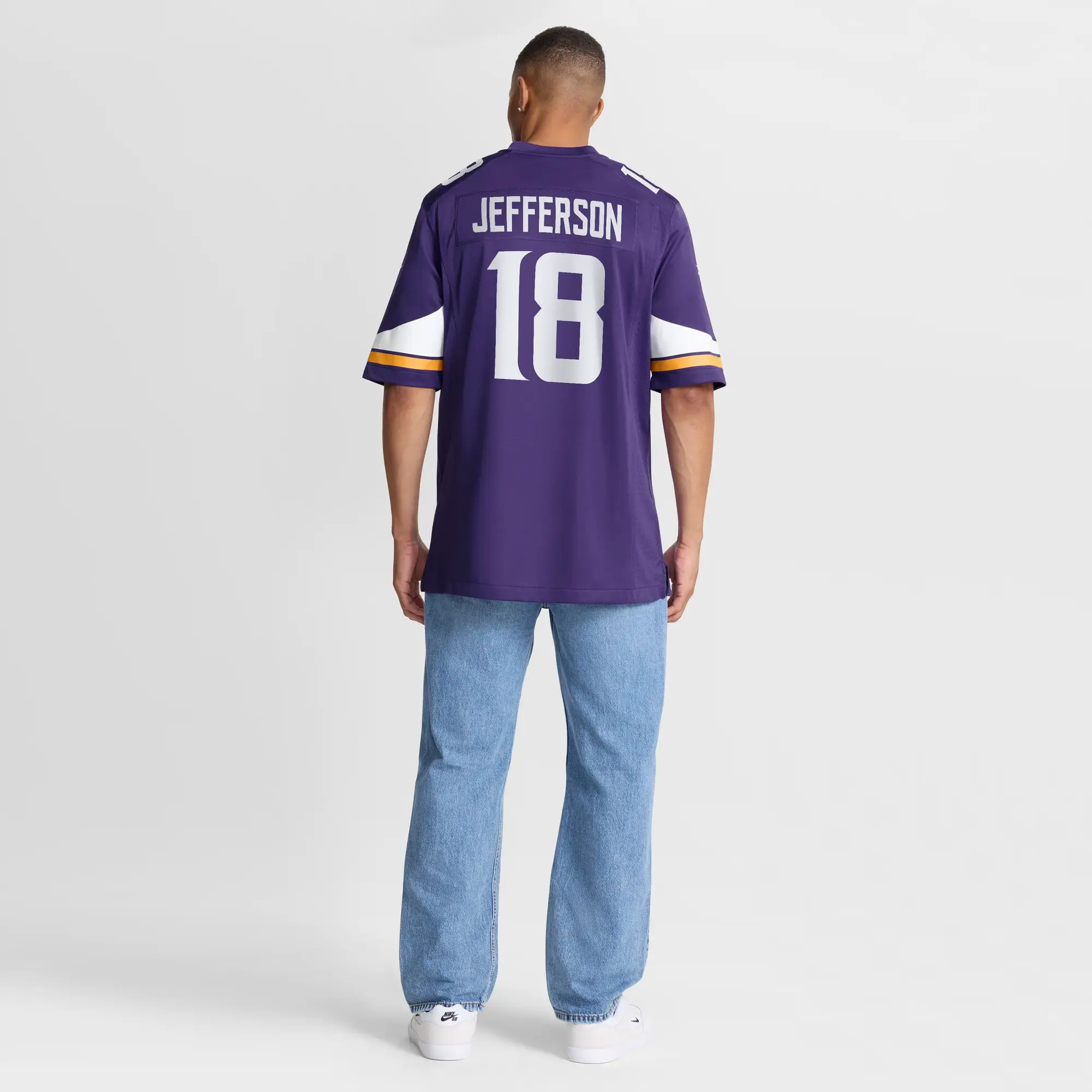 Justin Jefferson #18 Minnesota Vikings NFL Football Nike Home Game Trikot Lila