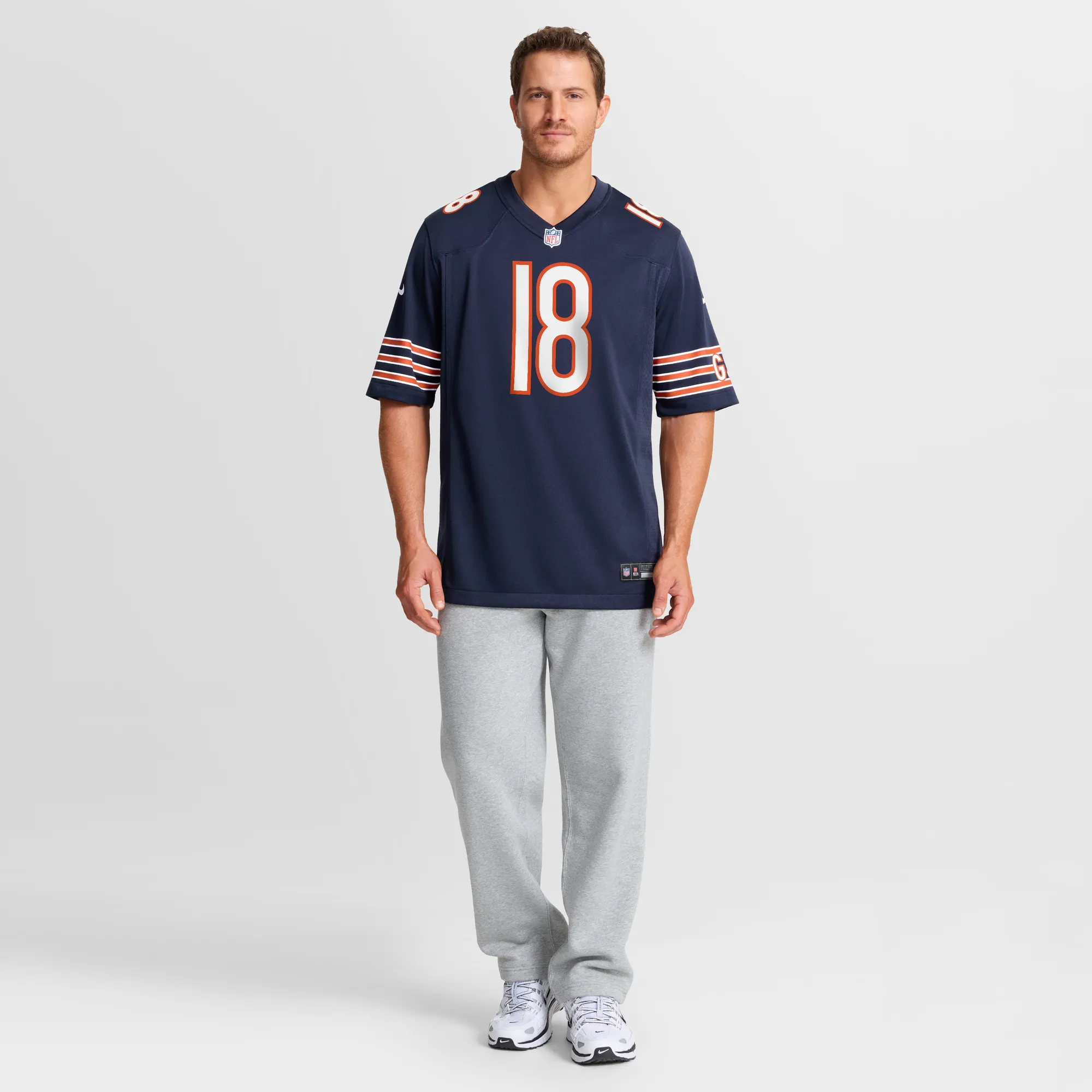 Caleb Williams #18 Chicago Bears NFL Football Nike Home Game Trikot Dunkelblau