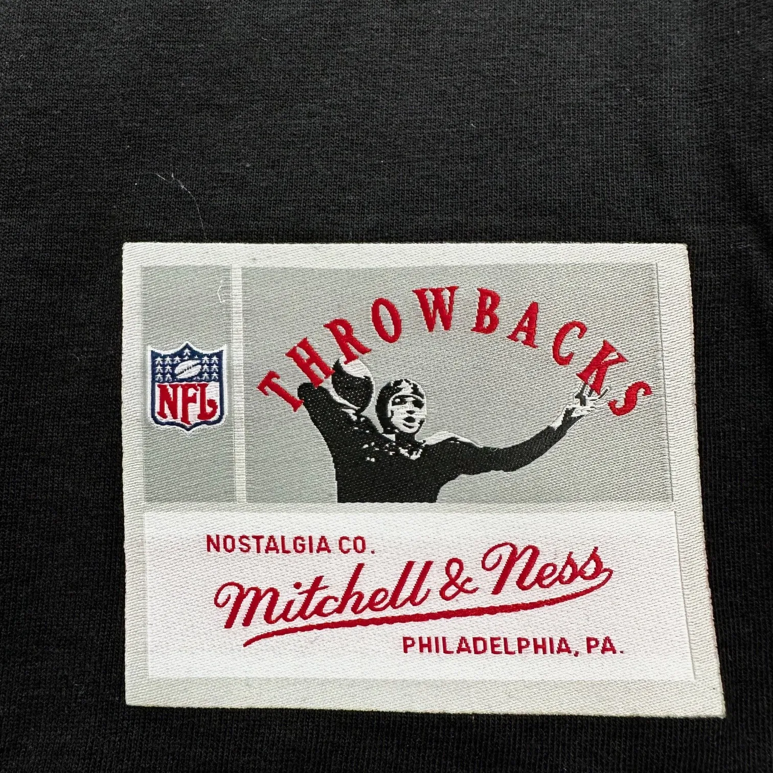 Oakland Raiders NFL Mitchell & Ness Team Logo T-Shirt Schwarz