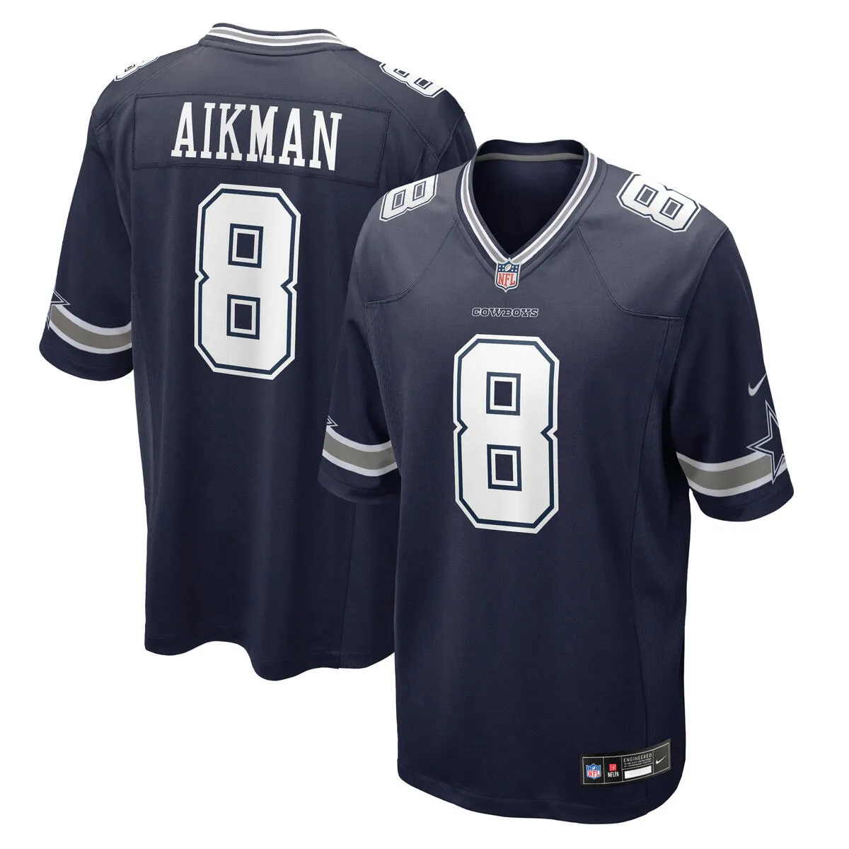 Troy Aikman #8 Dallas Cowboys NFL Football Nike Game Trikot Navy