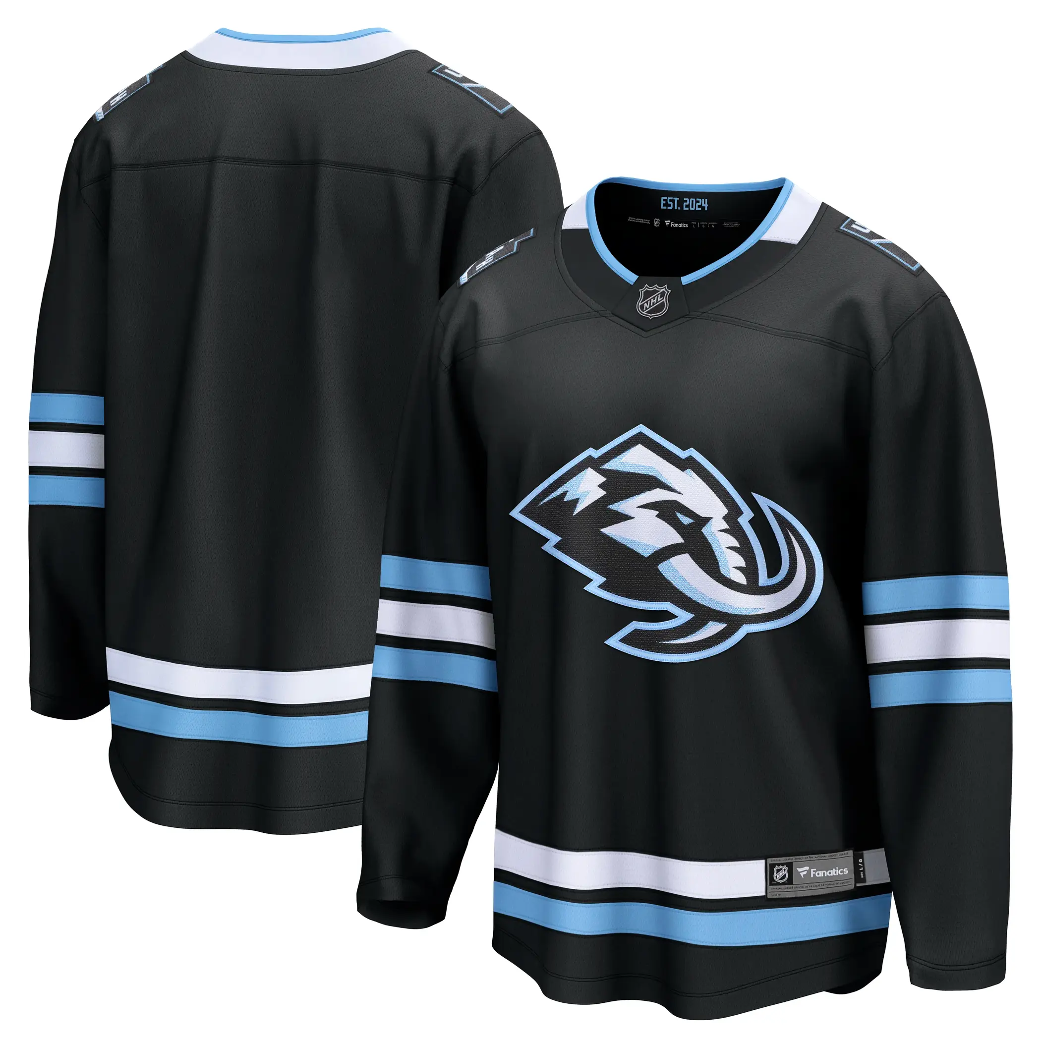 Utah Mammoth NHL Eishockey Fanatics Breakaway Trikot Home Schwarz