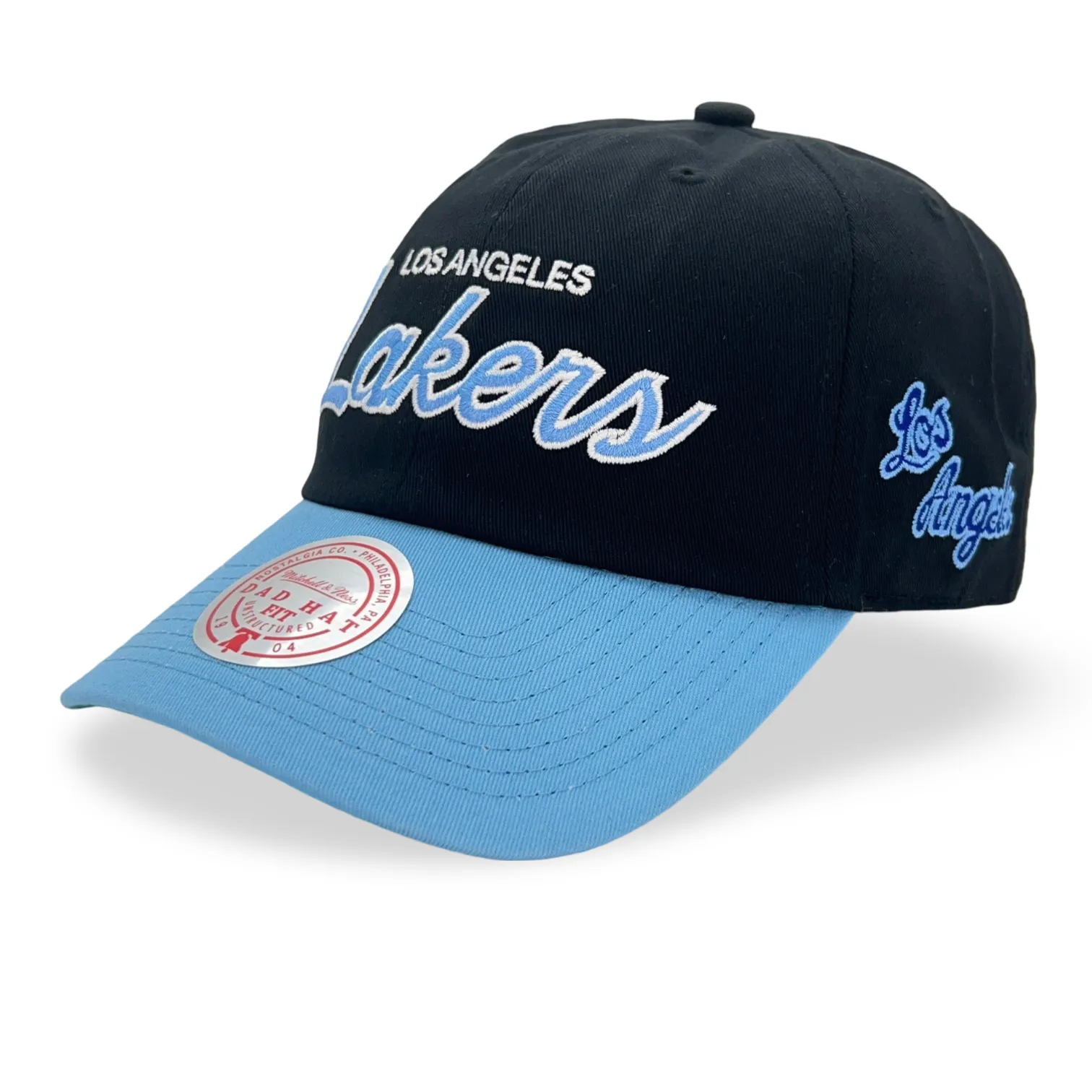 Los Angeles Lakers NBA Mitchell & Ness Team Script 2.0 Dad Strapback HWC