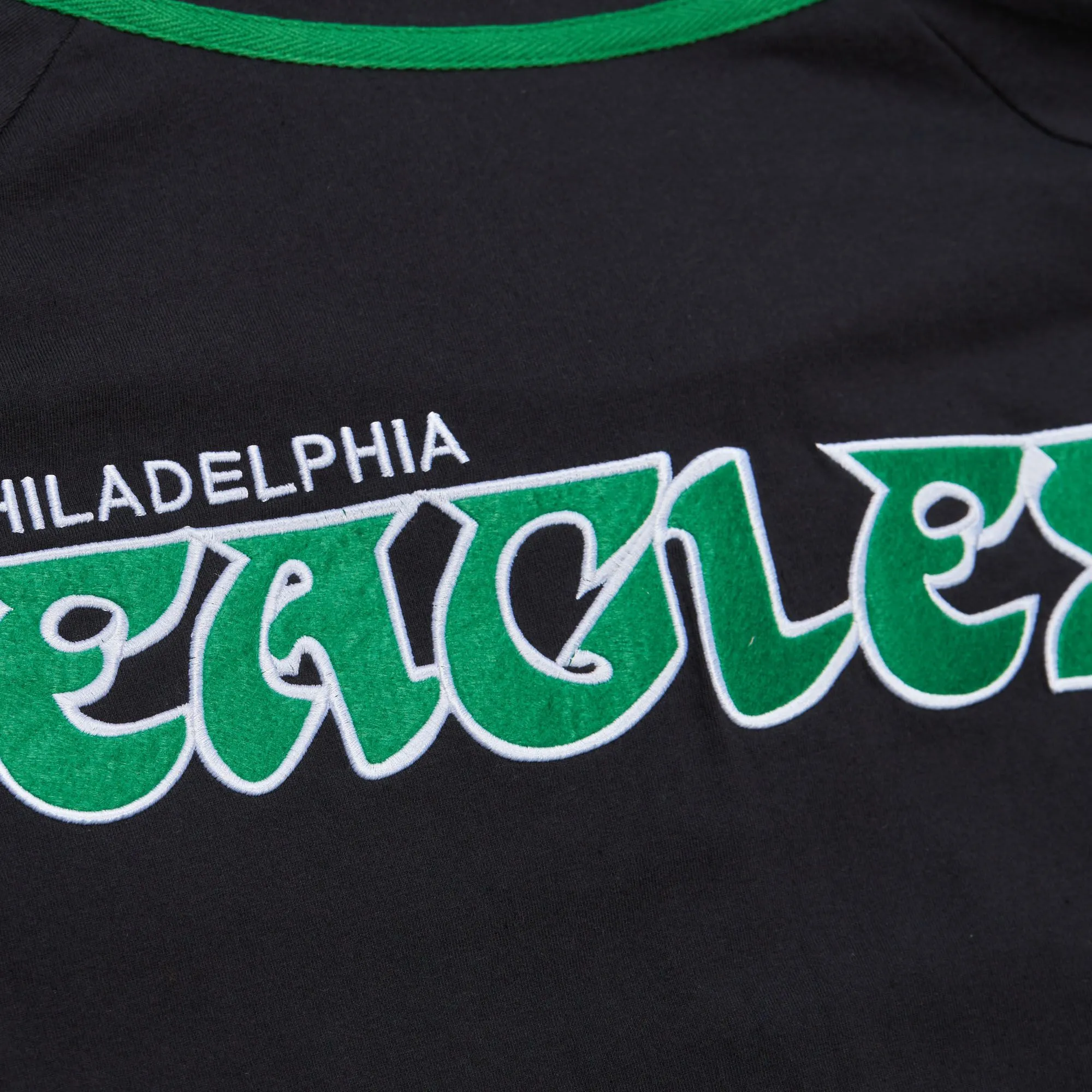 Philadelphia Eagles NFL Mitchell & Ness Fashion Cotton Button Front Trikot Schwarz