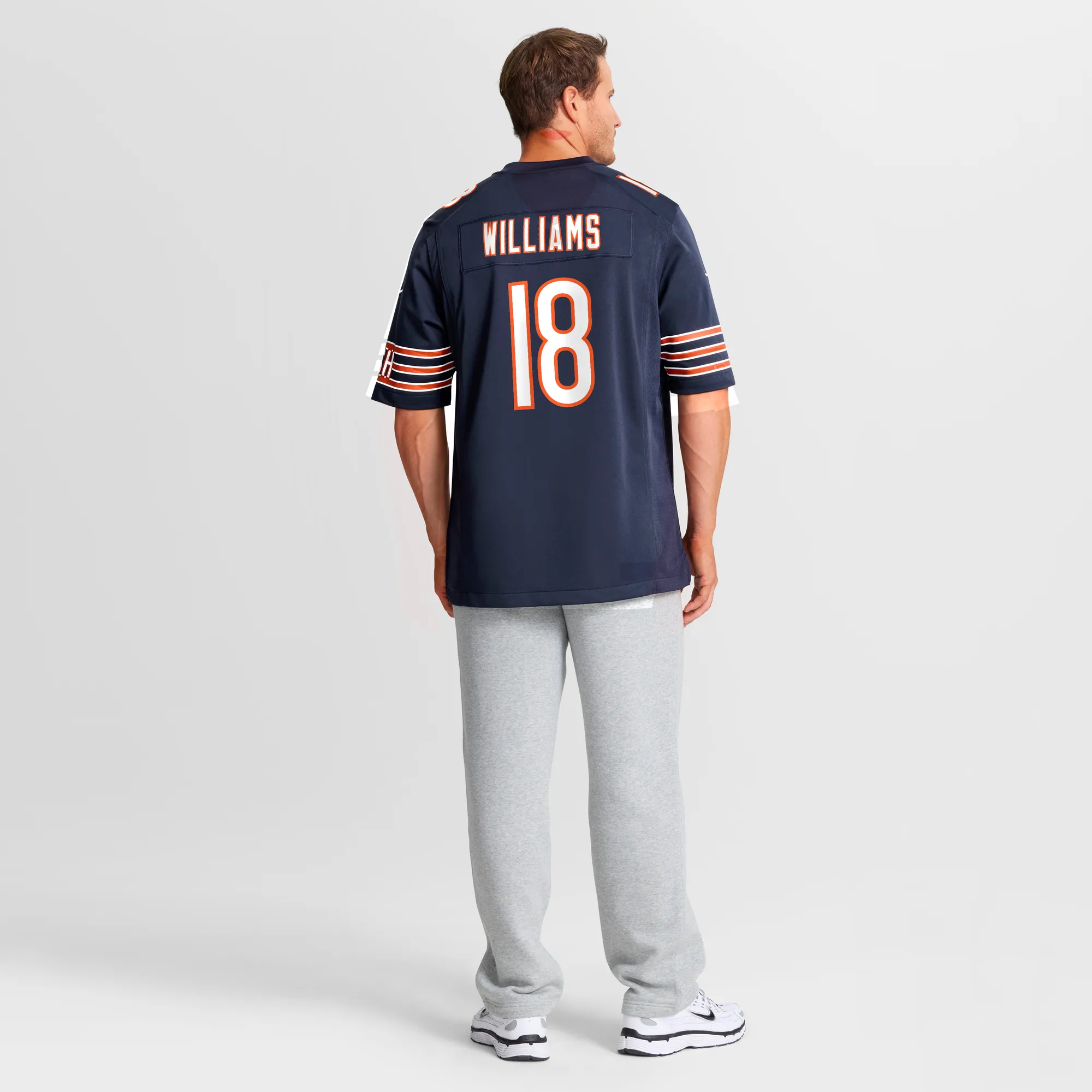 Caleb Williams #18 Chicago Bears NFL Football Nike Home Game Trikot Dunkelblau