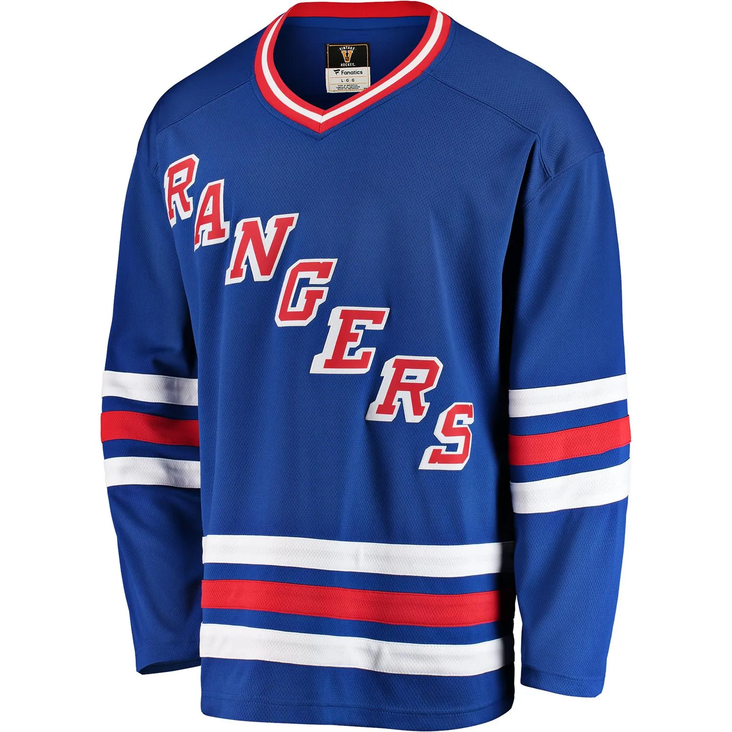 New York Rangers NHL Eishockey Fanatics Breakaway Trikot Vintage Blau