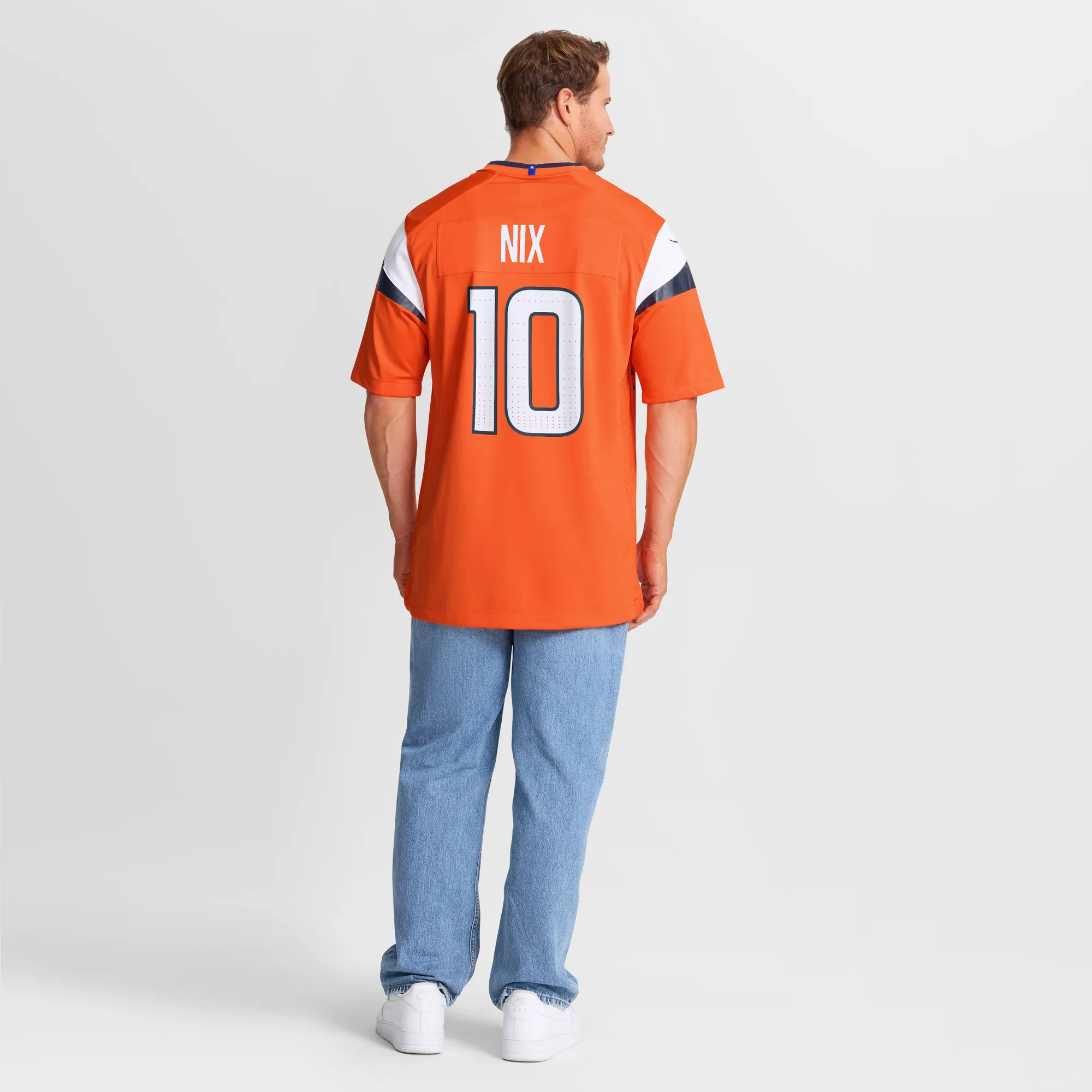 Bo Nix #10 Denver Broncos NFL Football Nike Home Game Trikot Orange
