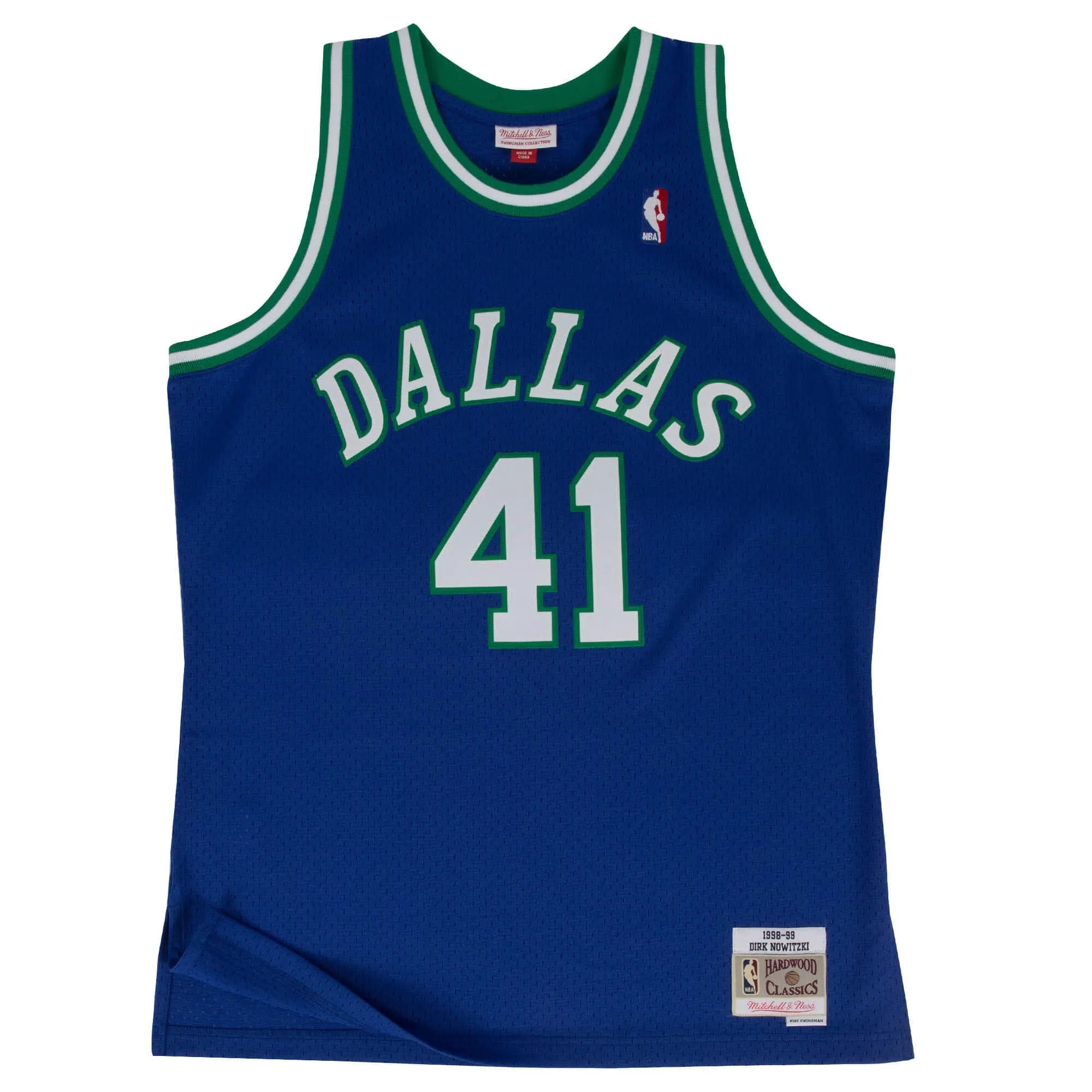 Dirk Nowitzki #41 Dallas Mavericks 98-99 NBA Mitchell & Ness Swingman Trikot Blau Dirk Nowitzki #41 Dallas Mavericks 98-99 NBA Mitchell & Ness Swingman Trikot Blau