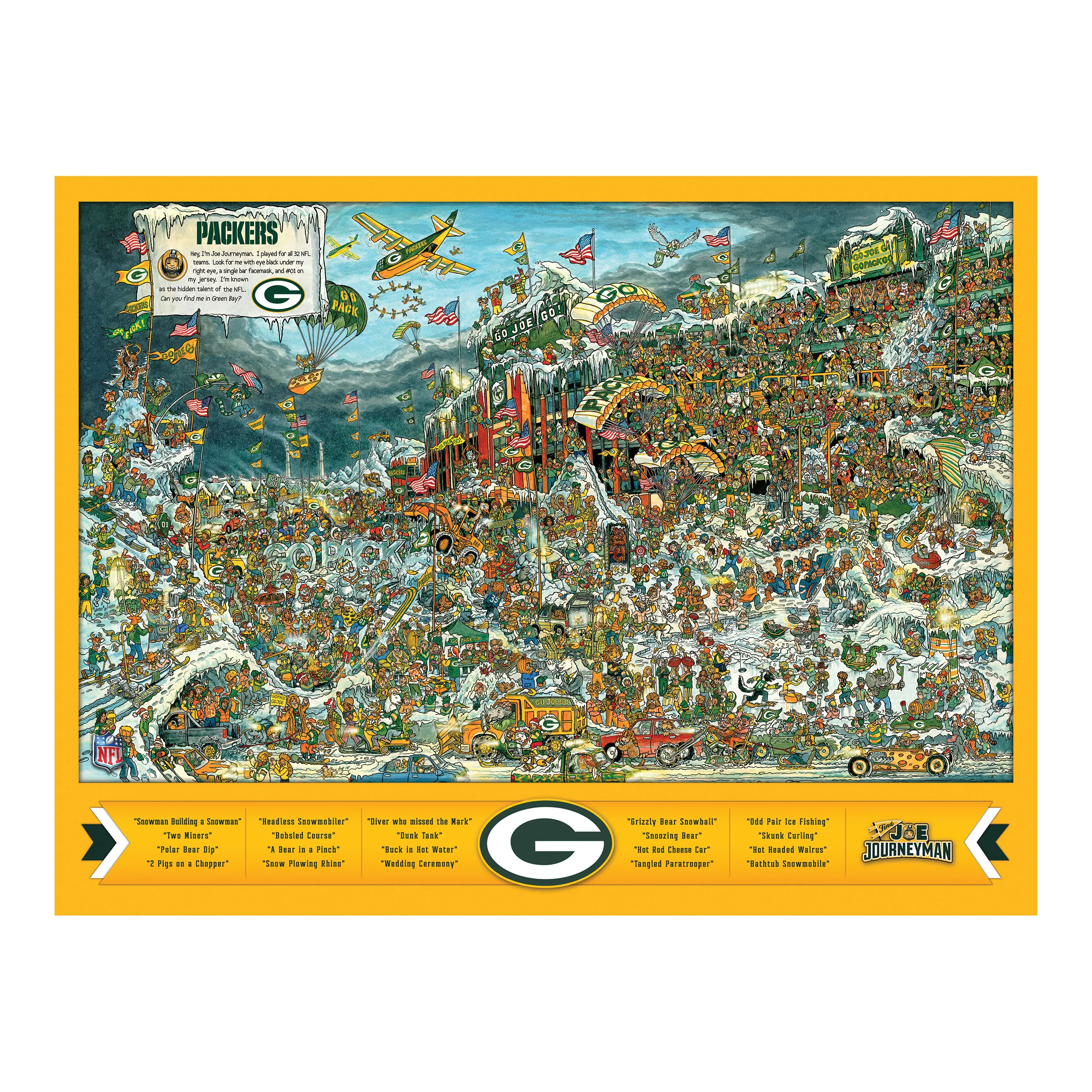 Green Bay Packers NFL YouTheFan! Joe Journeyman Puzzle