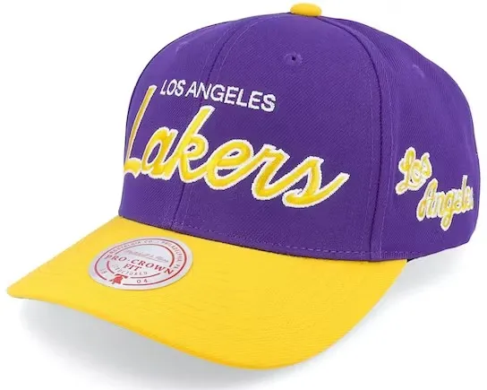 Los Angeles Lakers NBA Mitchell & Ness Team Script 2.0 Pro Snapback HWC