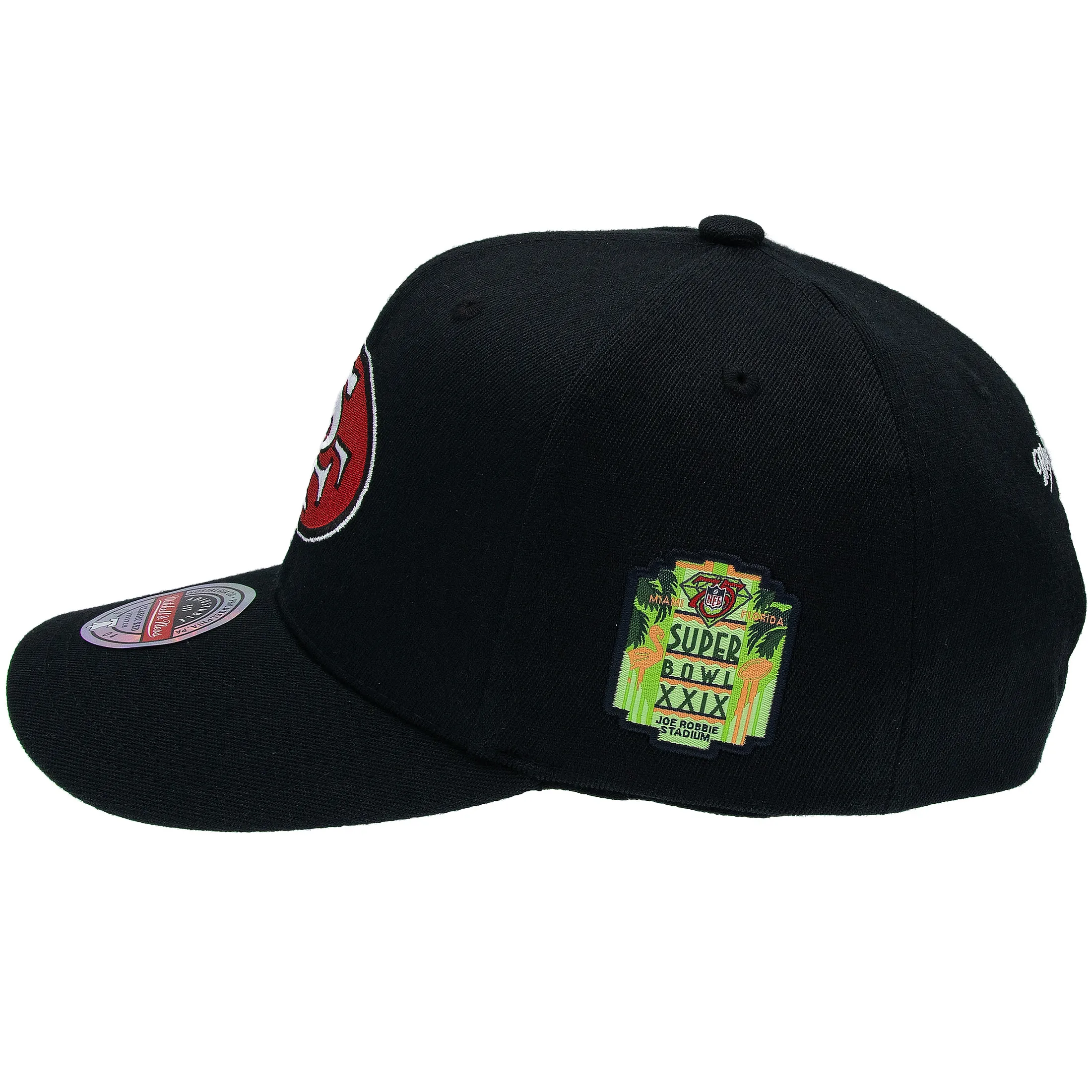 San Francisco 49ers NFL Mitchell & Ness Black Out Classic Red Snapback