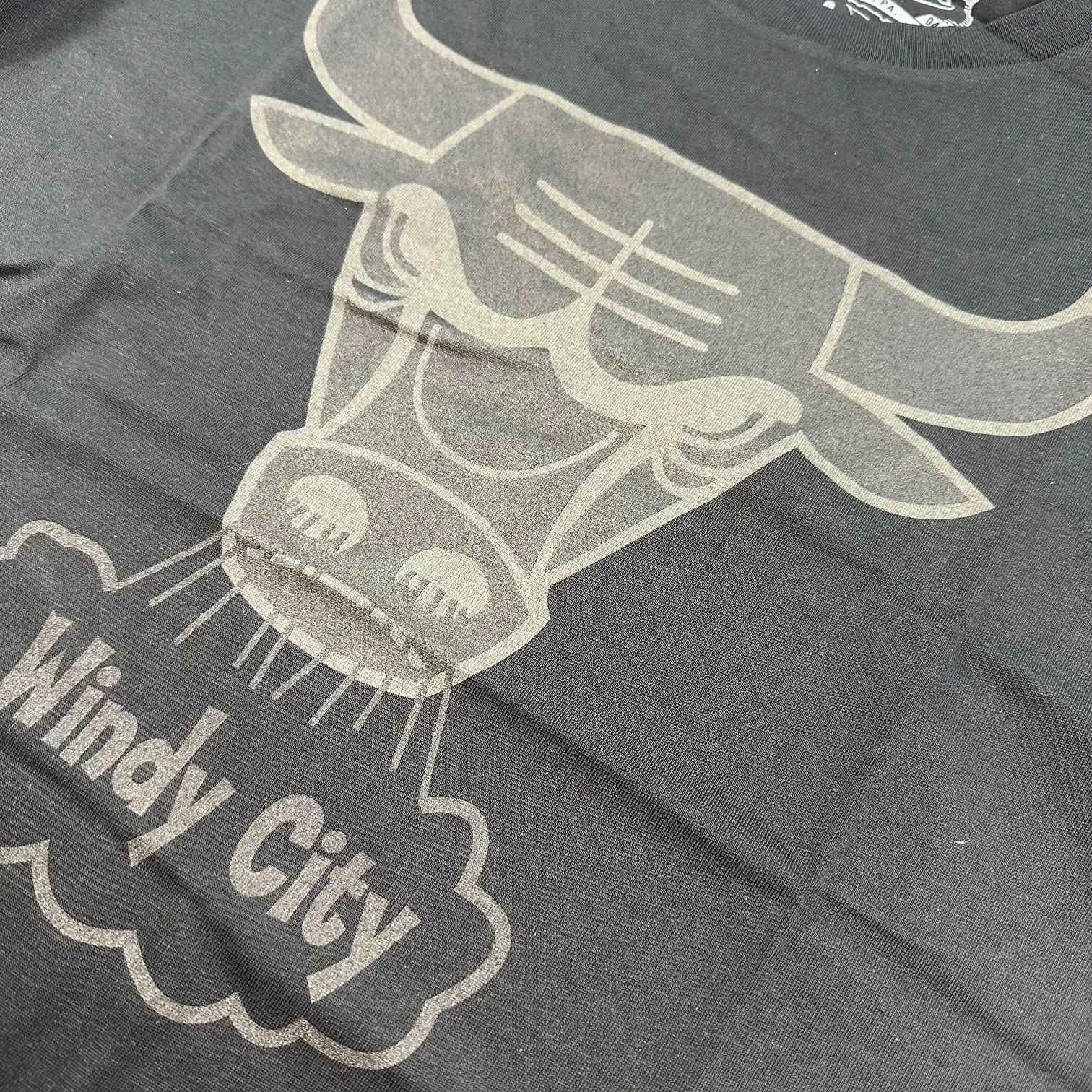 Chicago Bulls NBA Mitchell & Ness Black Tonal Print T-Shirt Chicago Bulls NBA Mitchell & Ness Black Tonal Print T-Shirt