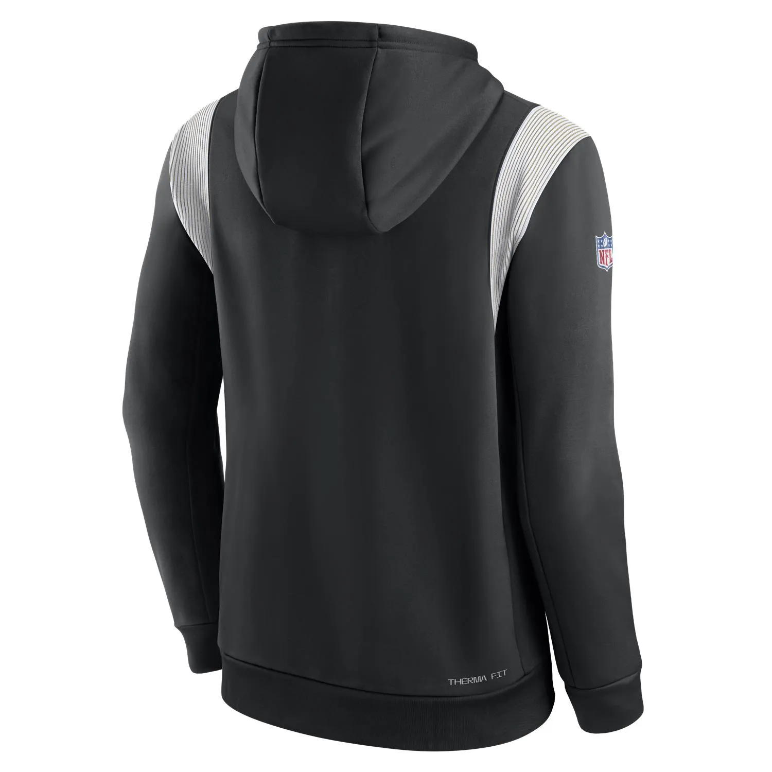 New Orleans Saints NFL Nike On-Field Sideline 2022 Therma-FIT Hoodie Schwarz