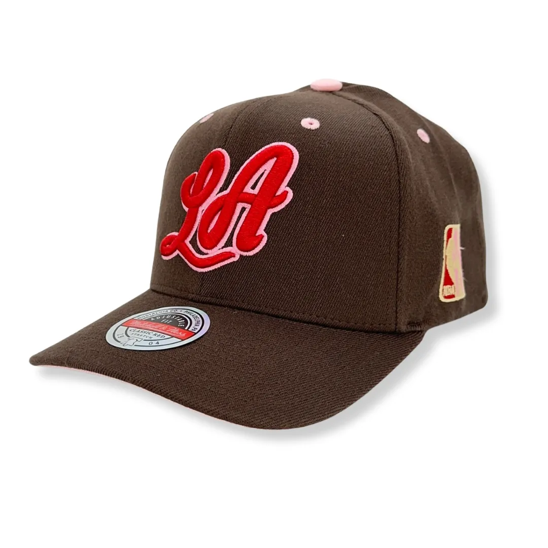 Los Angeles Lakers NBA Mitchell & Ness Brown Sugar Bacon Classic Red Snapback Los Angeles Lakers NBA Mitchell & Ness Brown Sugar Bacon Classic Red Snapback