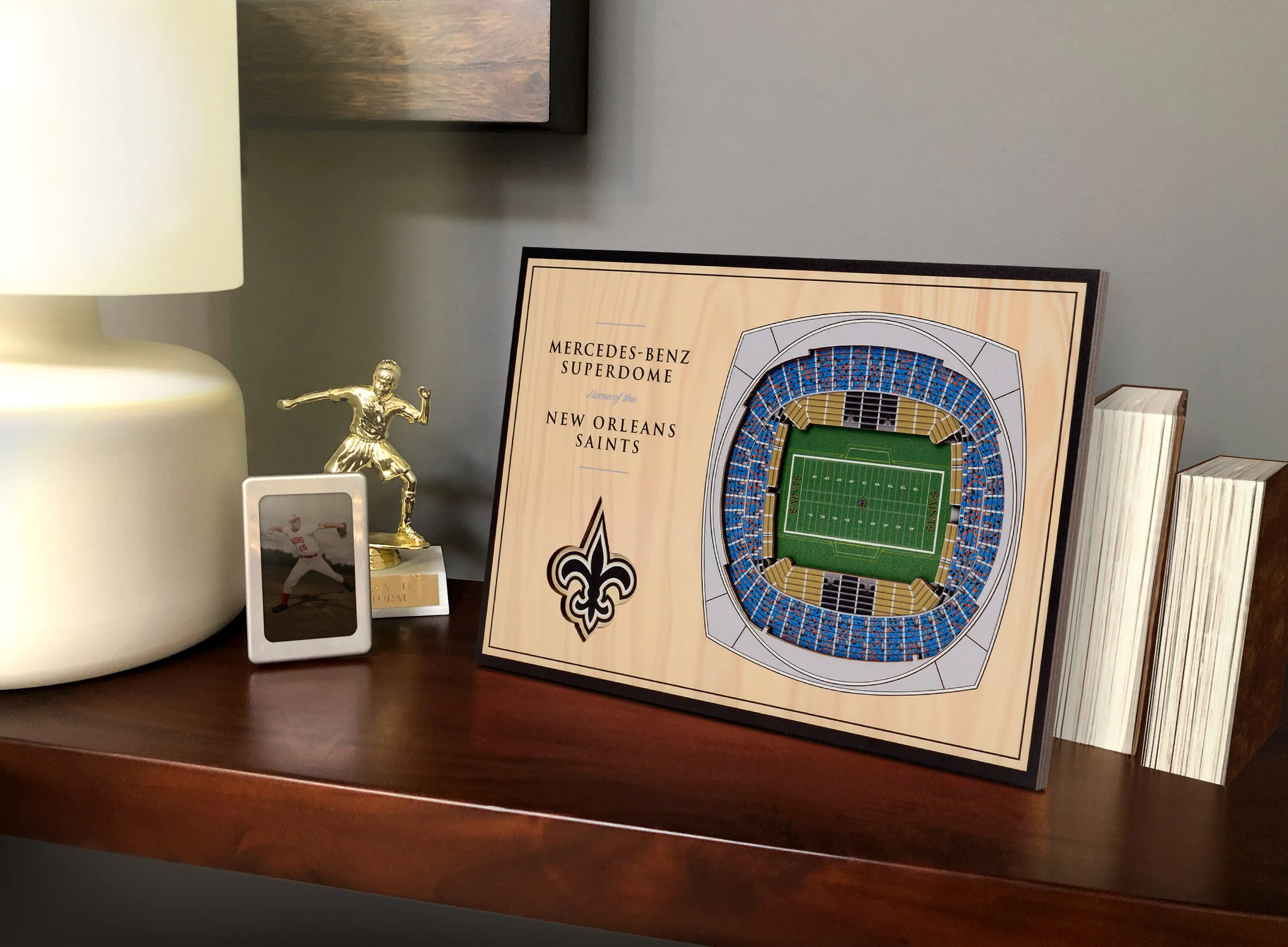 New Orleans Saints NFL YouTheFan! 3D Stadium View Desktop Schild