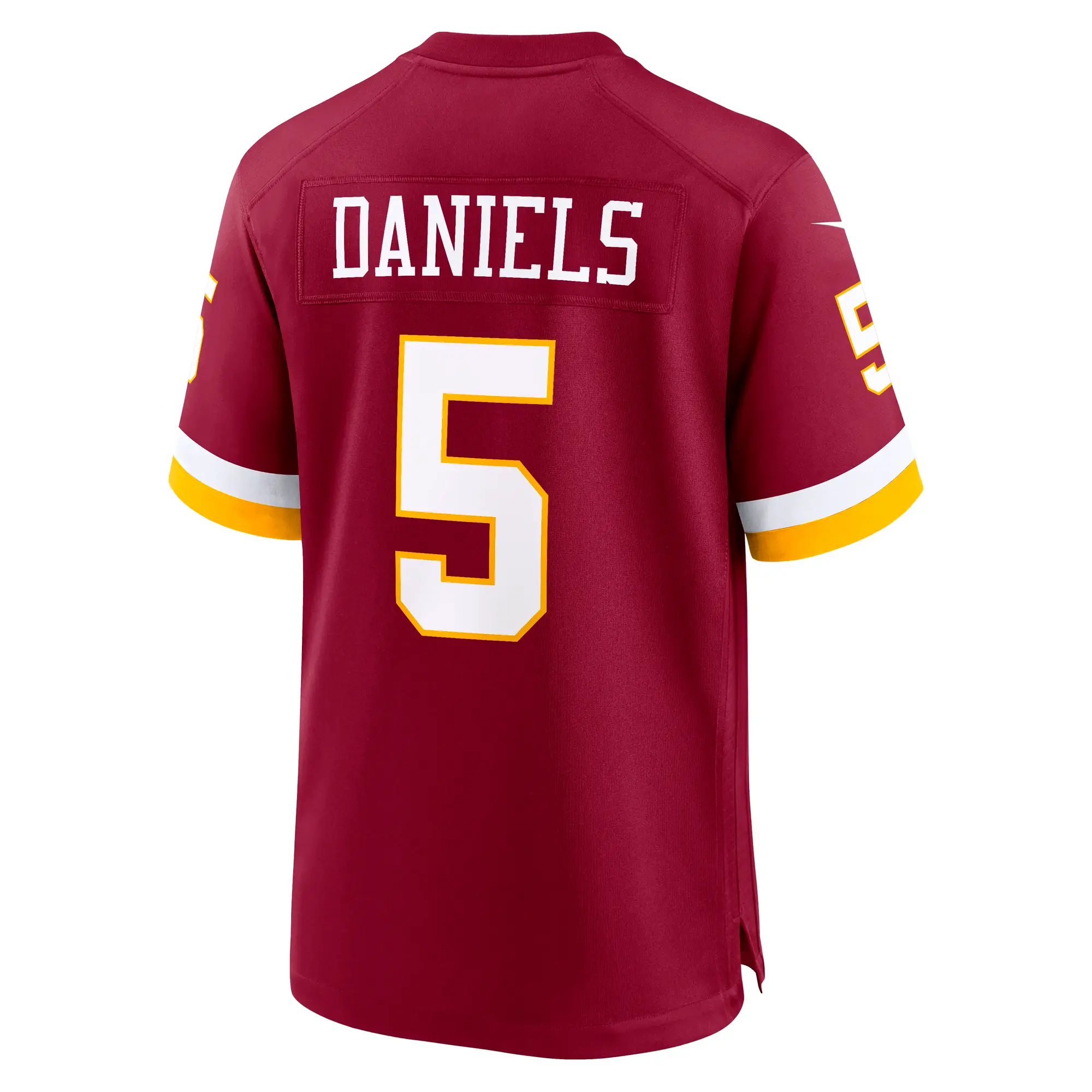Jayden Daniels #5 Washington Commanders NFL Football Nike Home Game Trikot Rot