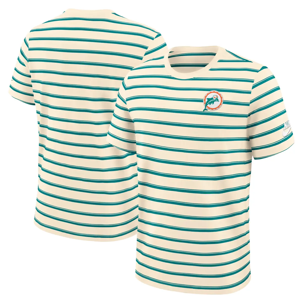 Miami Dolphins NFL Nike Rewind Club Striped T-Shirt