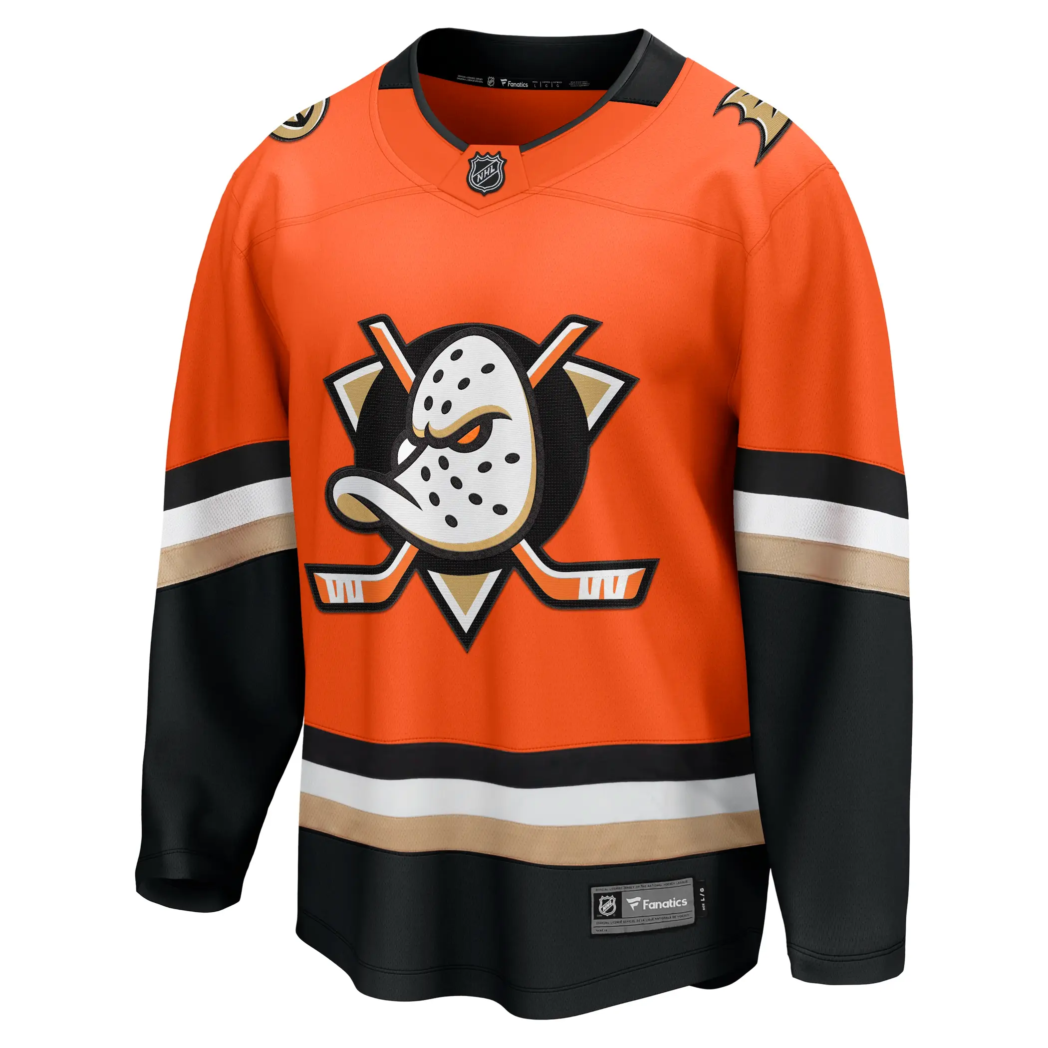 Anaheim Ducks NHL Eishockey Fanatics Breakaway Trikot Home Orange