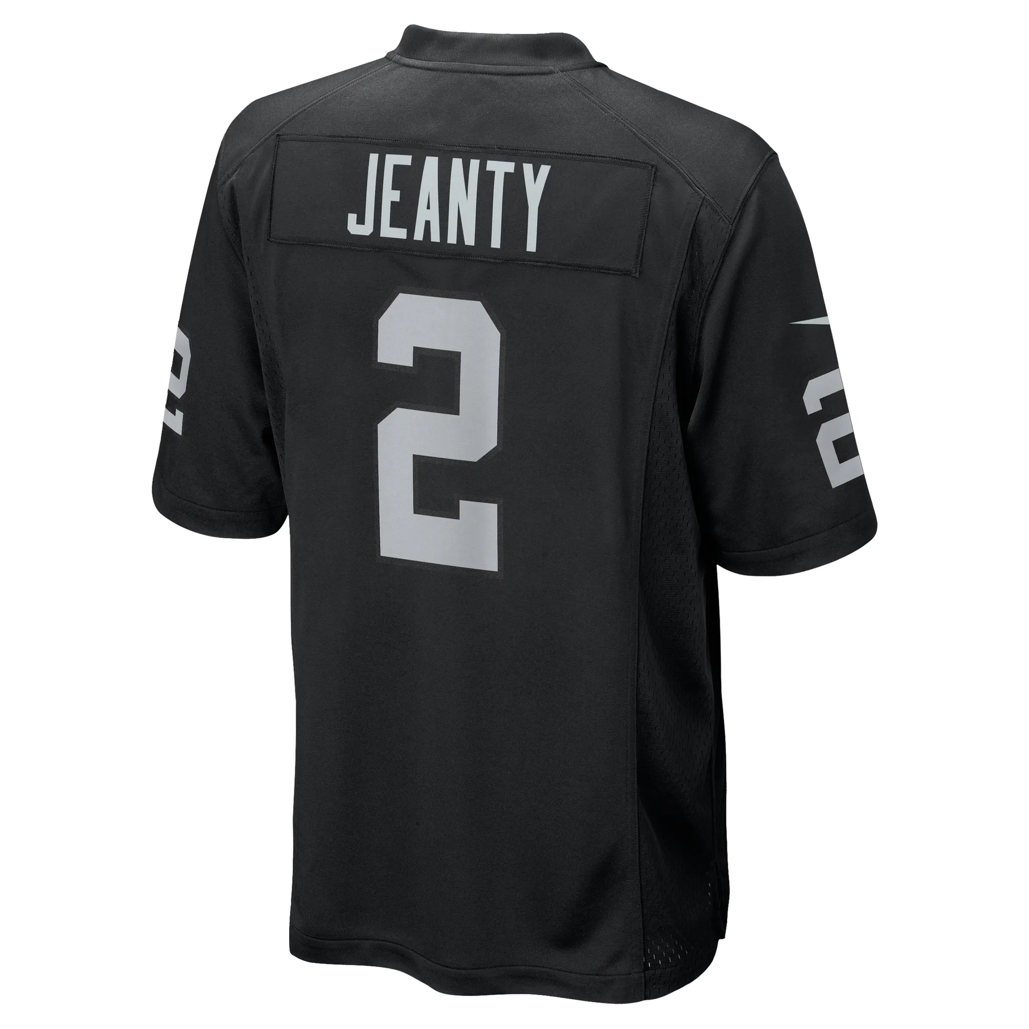 Ashton Jeanty #2 Las Vegas Raiders NFL Football Nike Home Game Trikot Schwarz