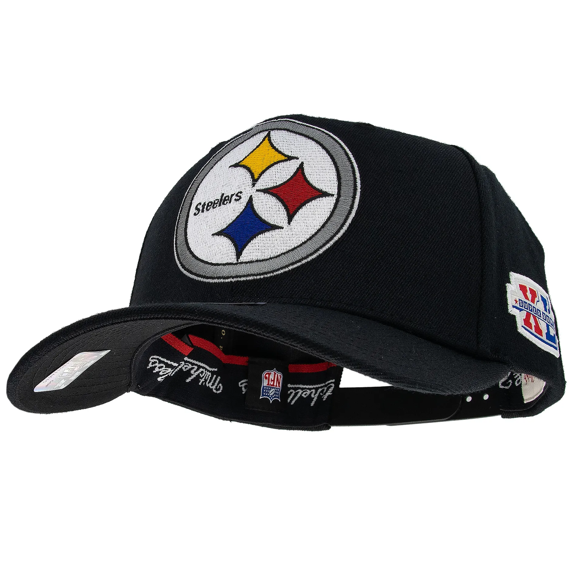 Pittsburgh Steelers NFL Mitchell & Ness Black Out Classic Red Snapback