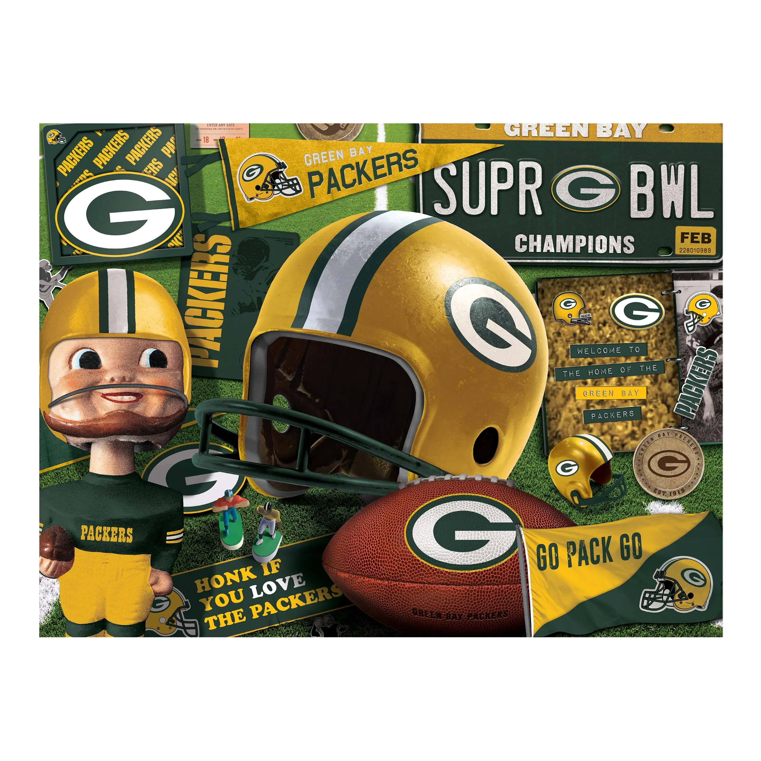 Green Bay Packers NFL YouTheFan! Retro Series Puzzle