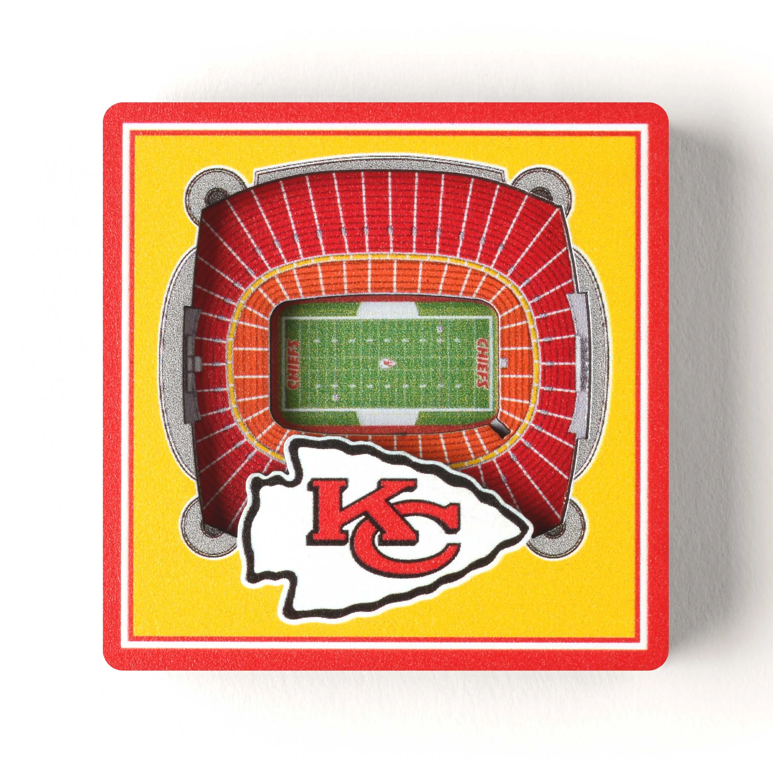Kansas City Chiefs NFL YouTheFan! 3D StadiumView Magnet