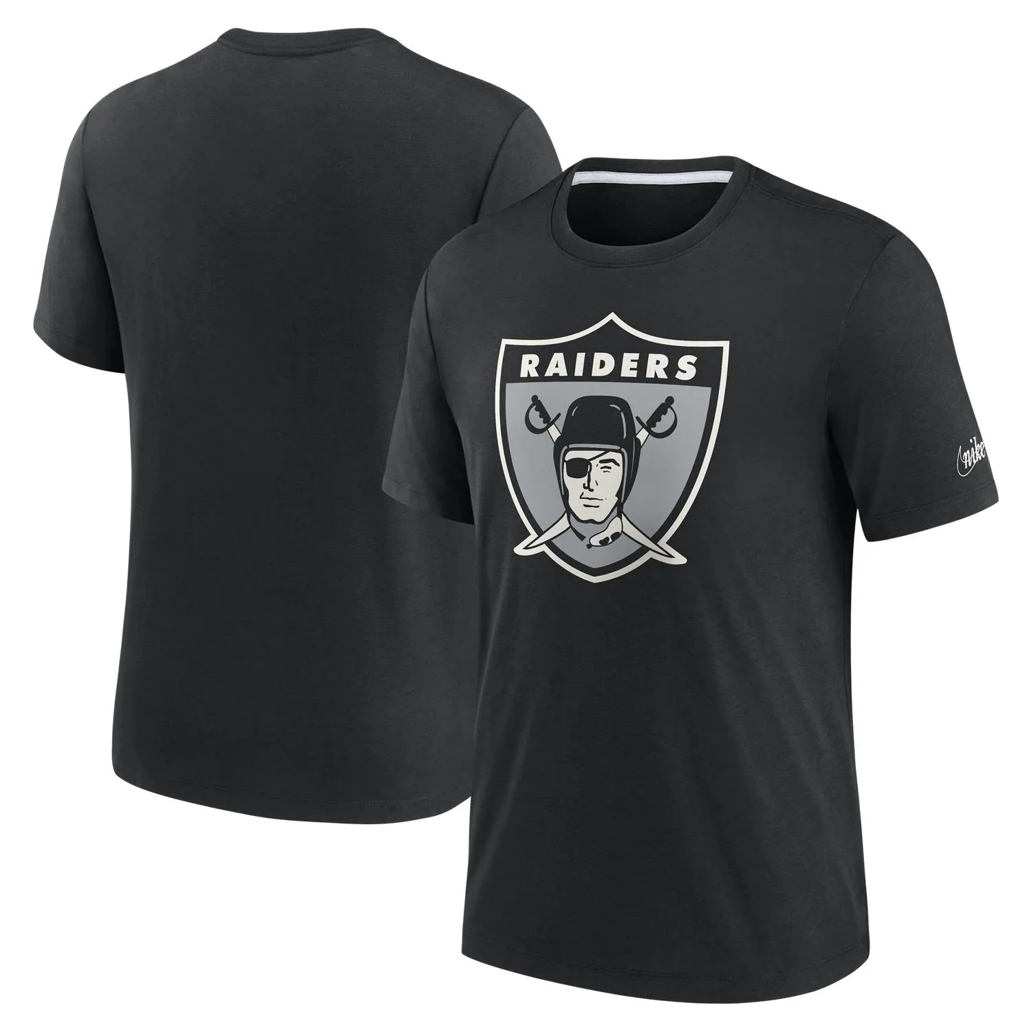 Las Vegas Raiders NFL Nike Distressed Historic Tri-Blend T-Shirt Schwarz