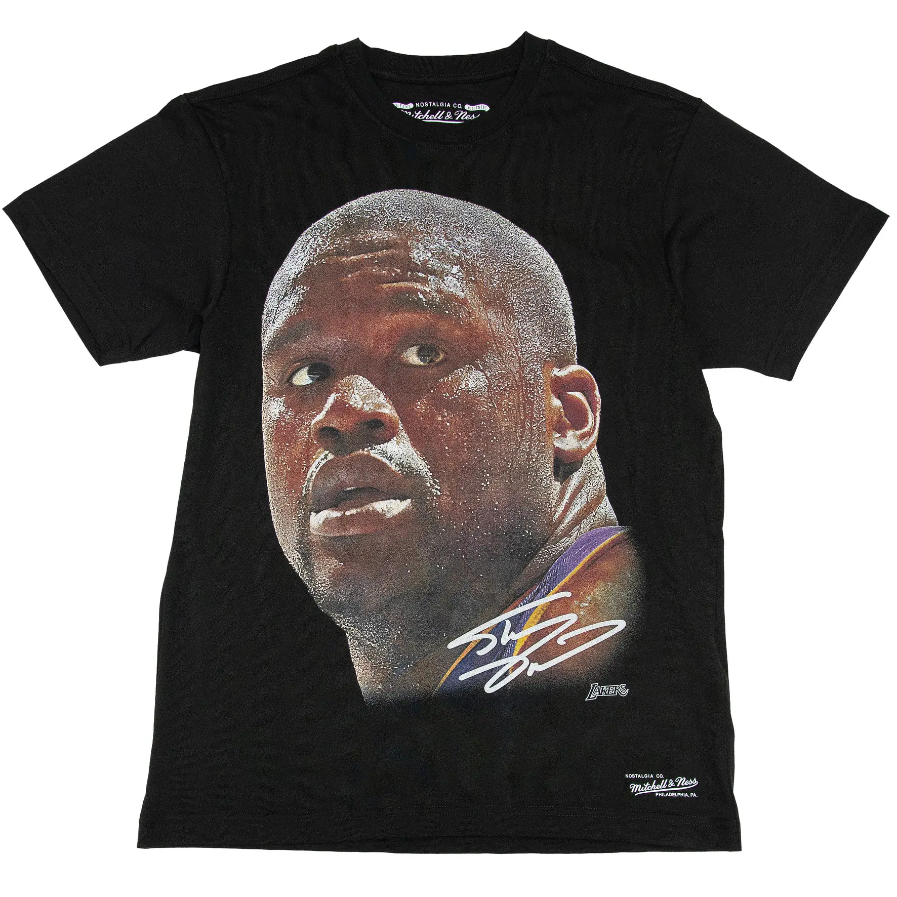 Shaquille O'Neal Los Angeles Lakers NBA Mitchell & Ness Big Face T-Shirt
