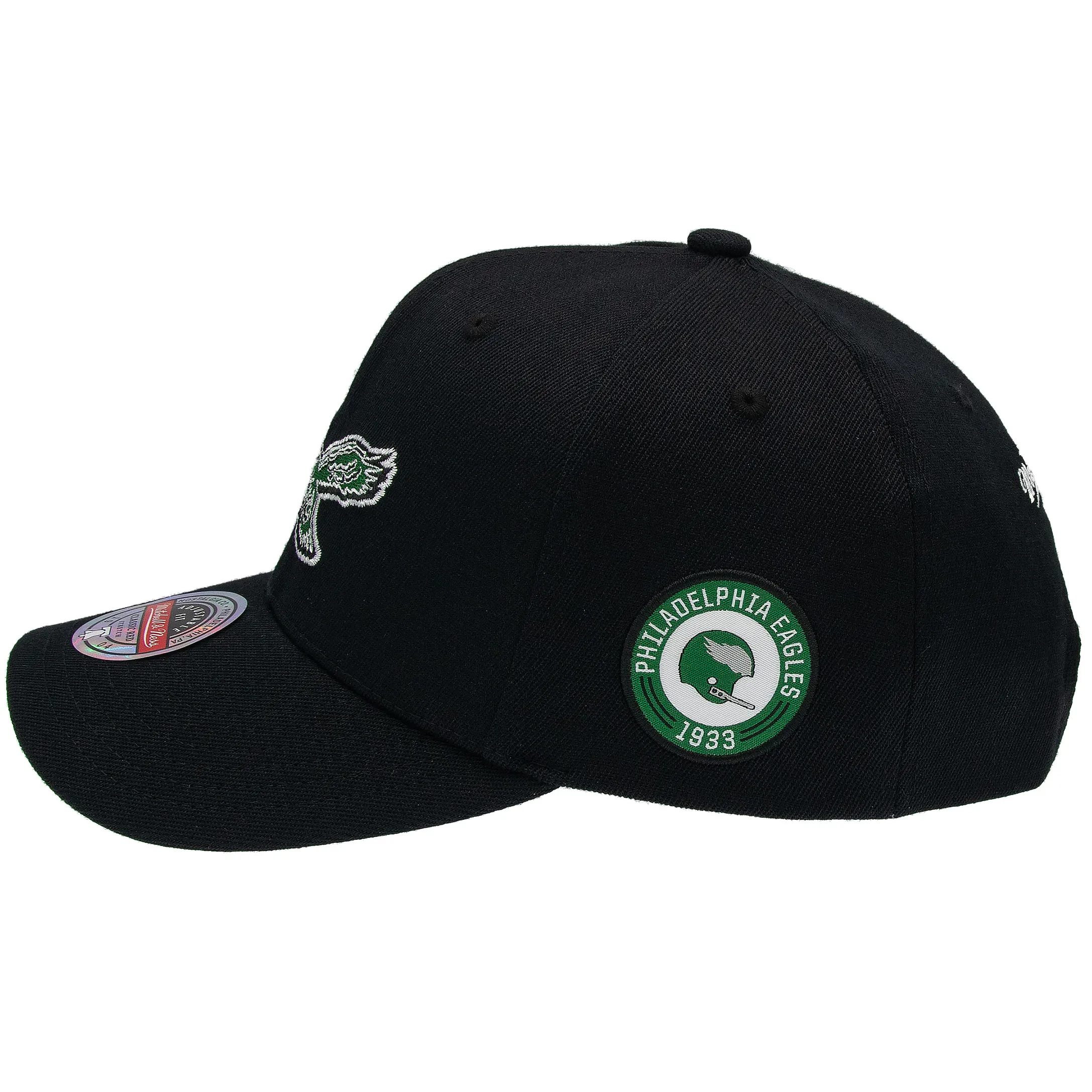 Philadelphia Eagles NFL Mitchell & Ness Black Out Classic Red Snapback