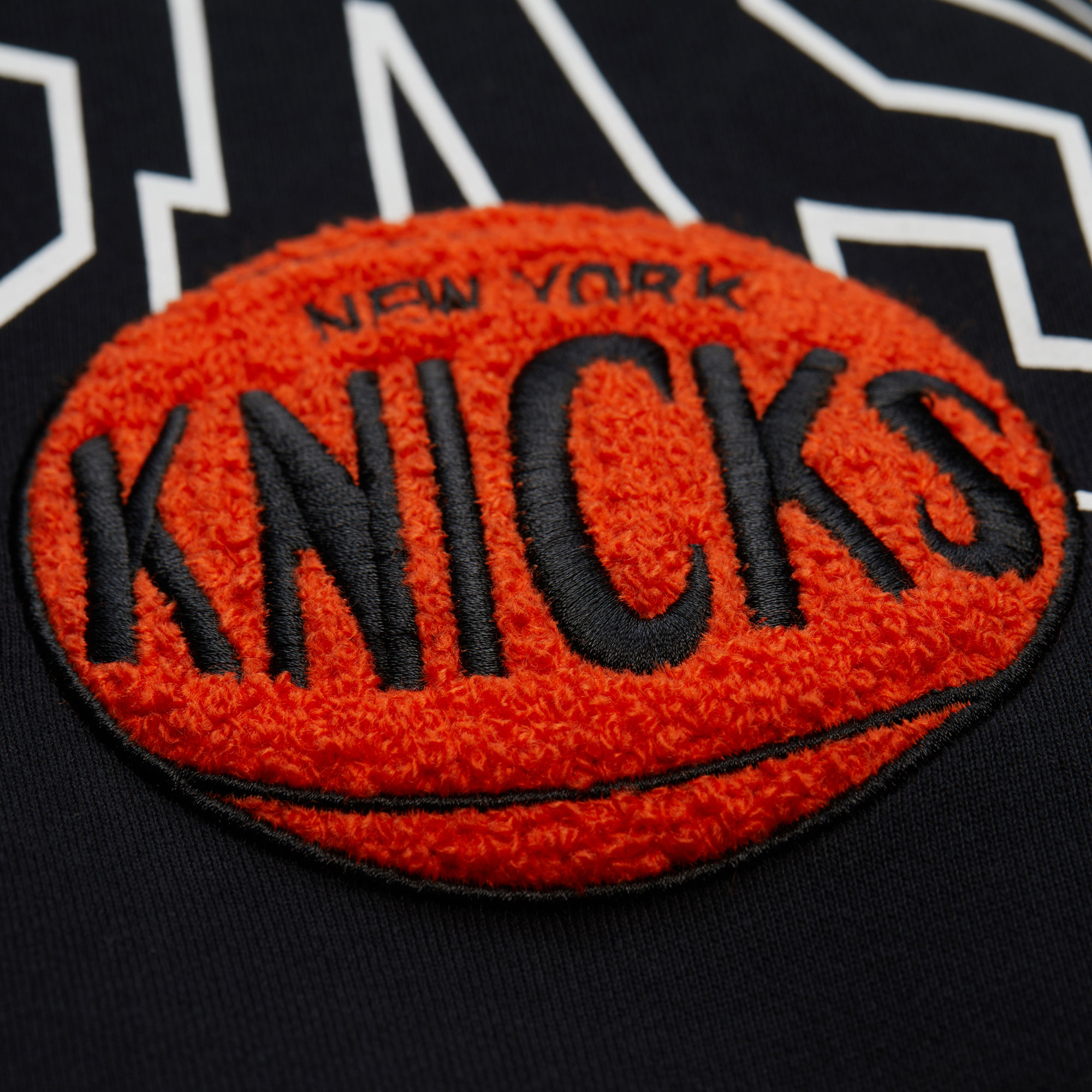 New York Knicks NBA Mitchell & Ness Logo Over Hoodie