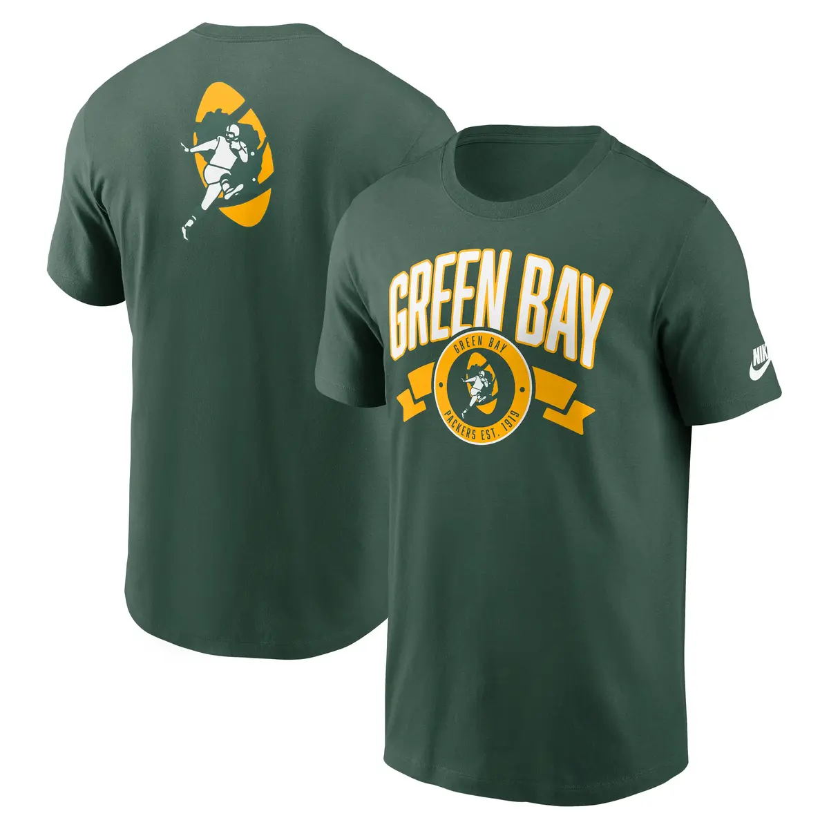 Green Bay Packers NFL Nike Rewind Front & Back Hit Essential T-Shirt