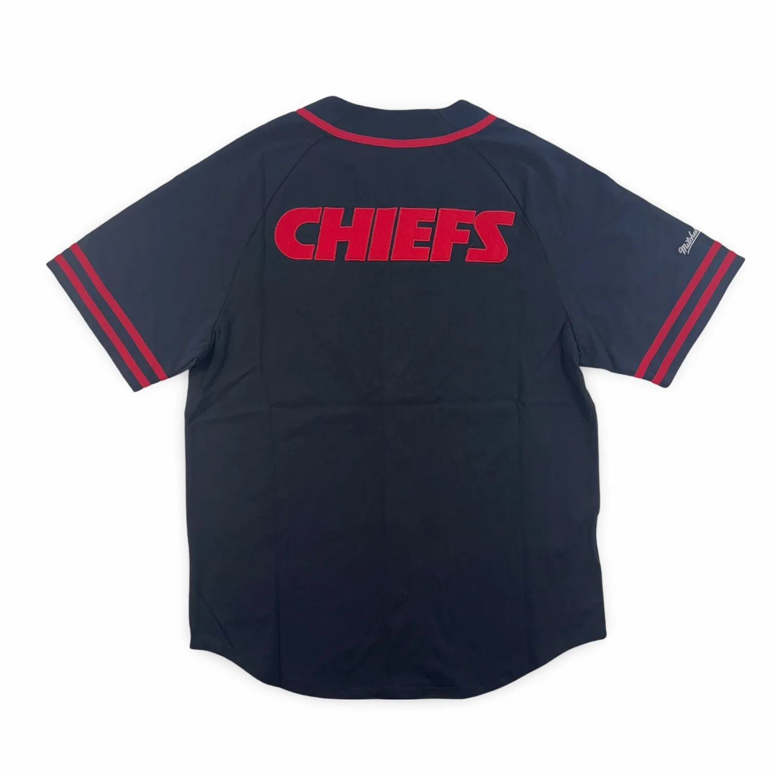 Kansas City Chiefs NFL Mitchell & Ness Fashion Cotton Button Front Trikot Schwarz