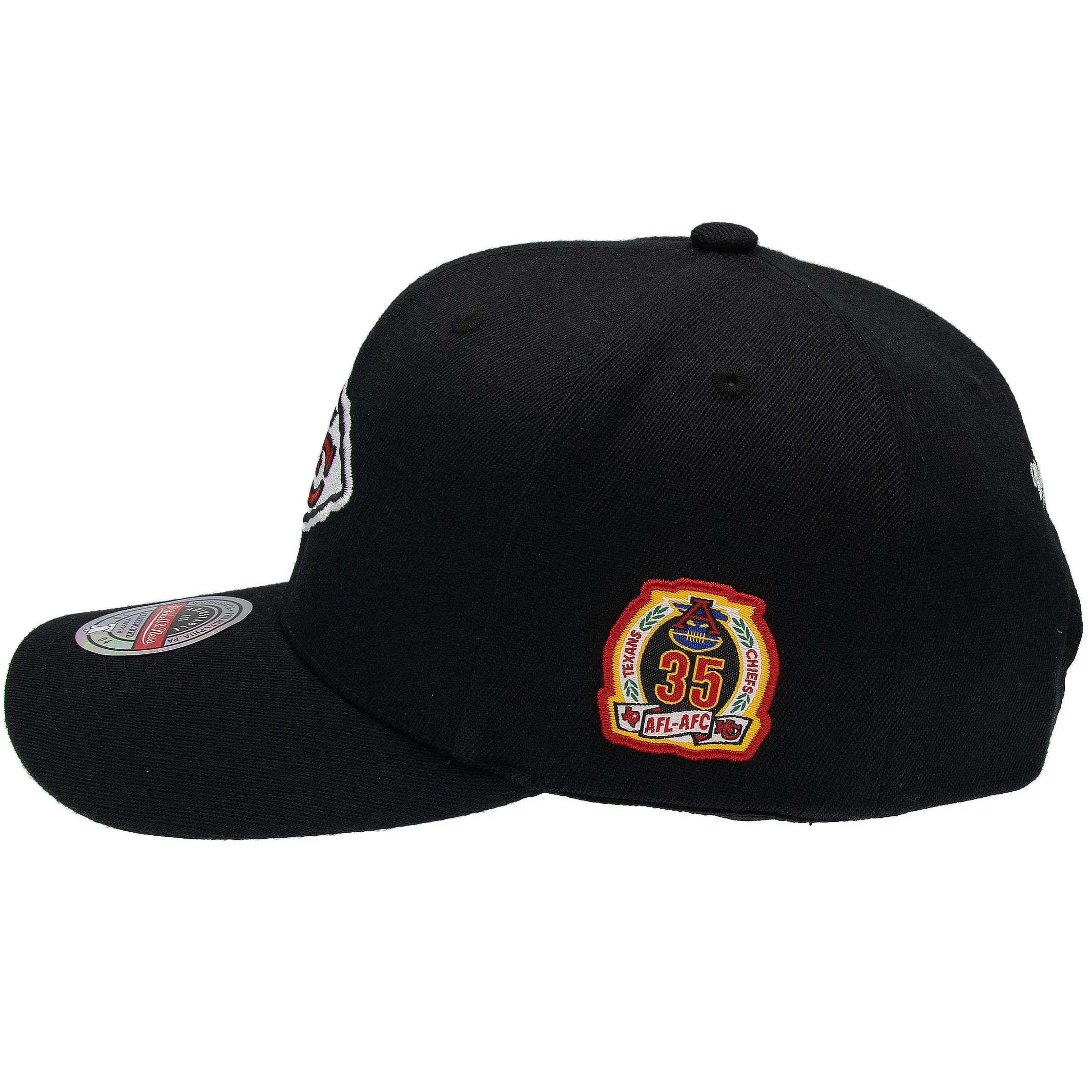 Kansas City Chiefs NFL Mitchell & Ness Black Out Classic Red Snapback