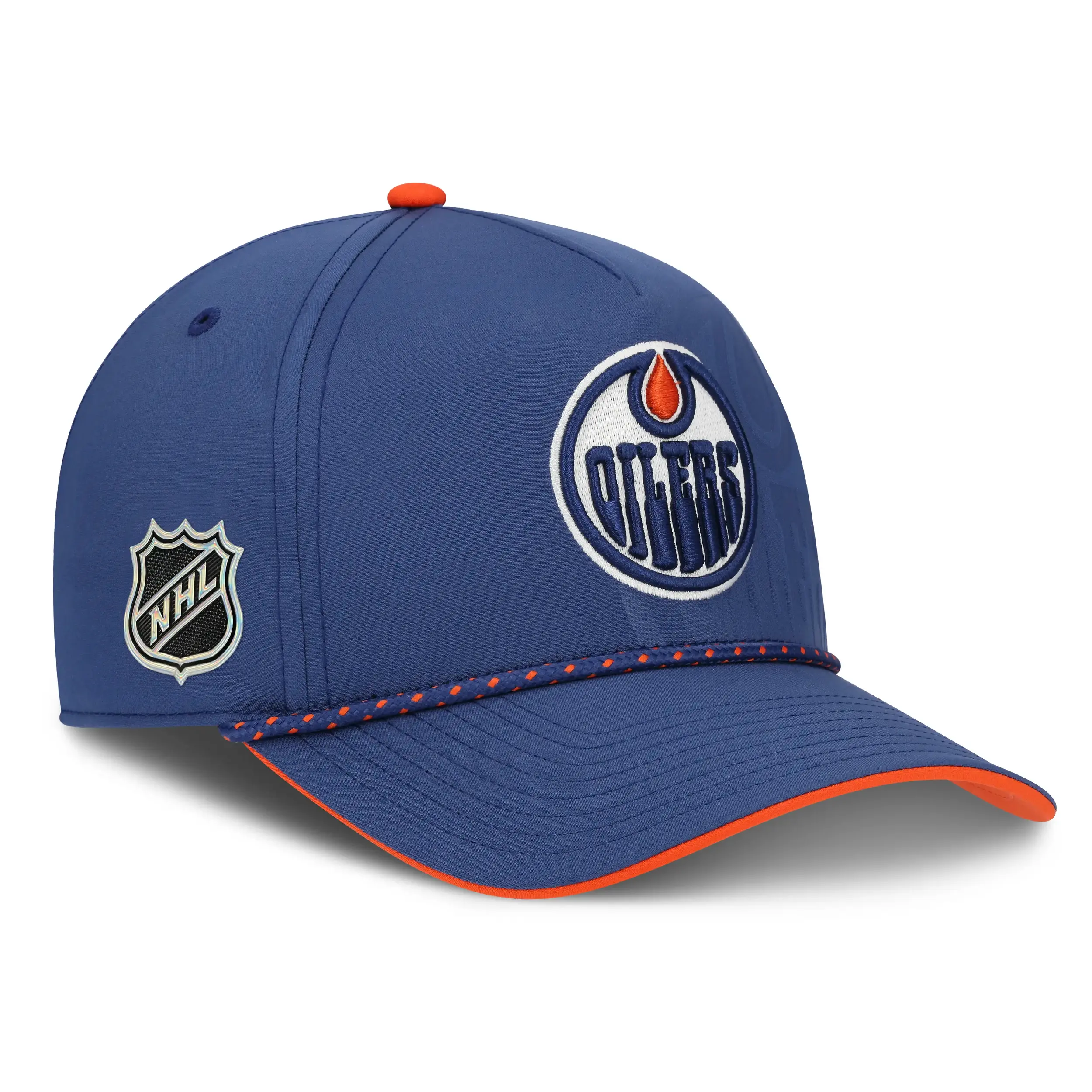 Edmonton Oilers NHL Fanatics Draft 2026 Snapback Blau / Orange