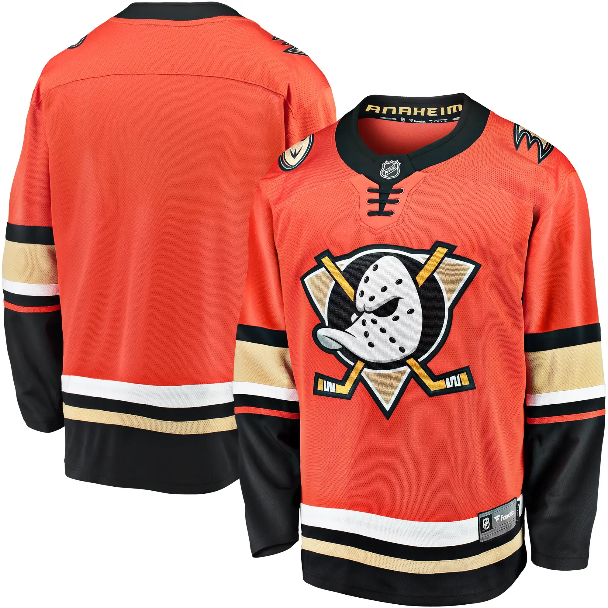 Anaheim Ducks NHL Eishockey Fanatics Breakaway Trikot Alternate Orange