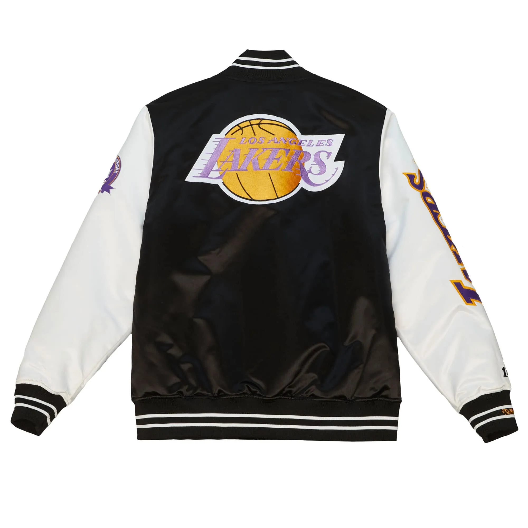Los Angeles Lakers NBA Mitchell & Ness Team Origins Varsity Satin Jacke Los Angeles Lakers NBA Mitchell & Ness Team Origins Varsity Satin Jacke